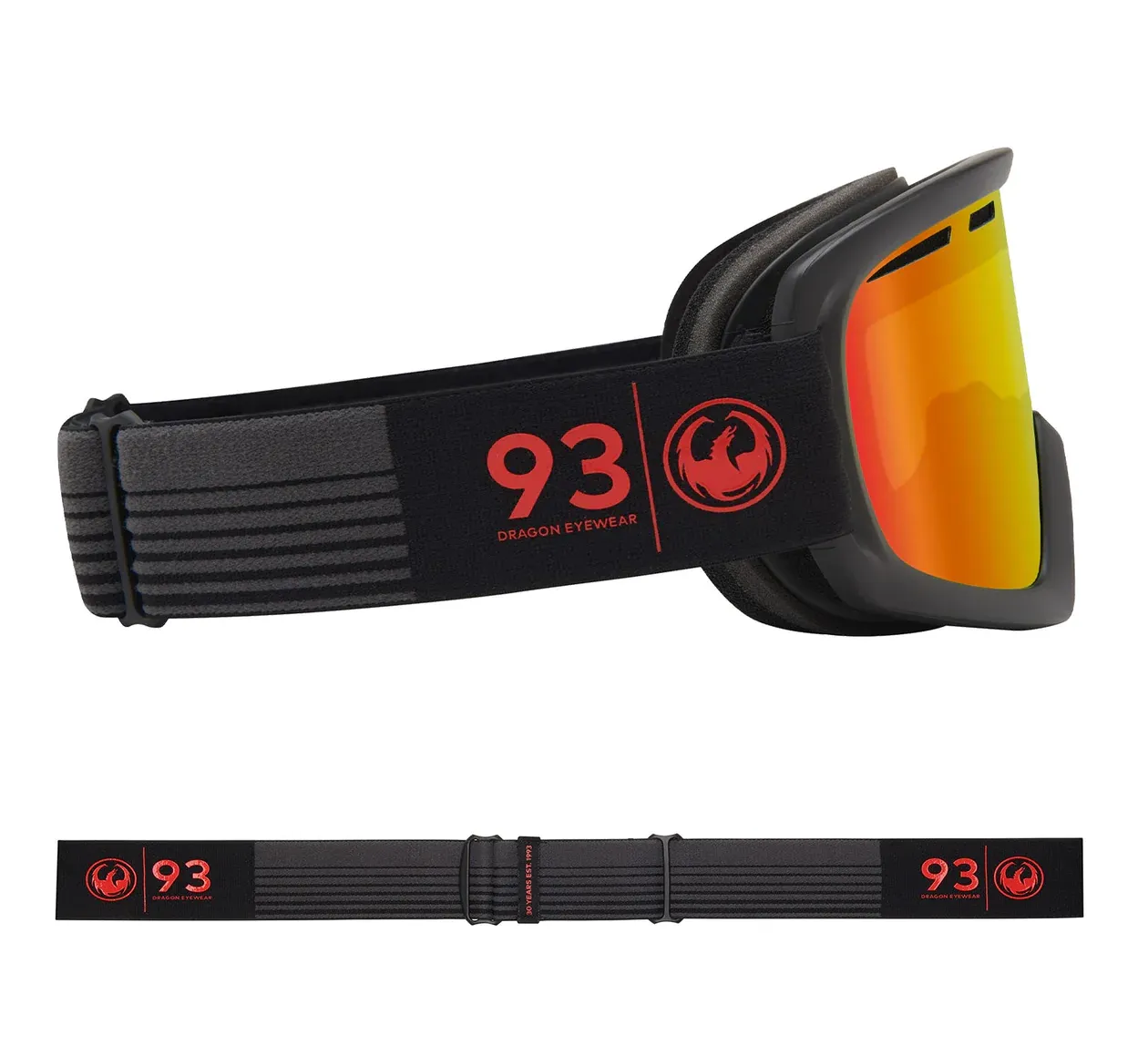 Dragon D1 OTG Snow Goggle With Red Ion Lens - 30 Years