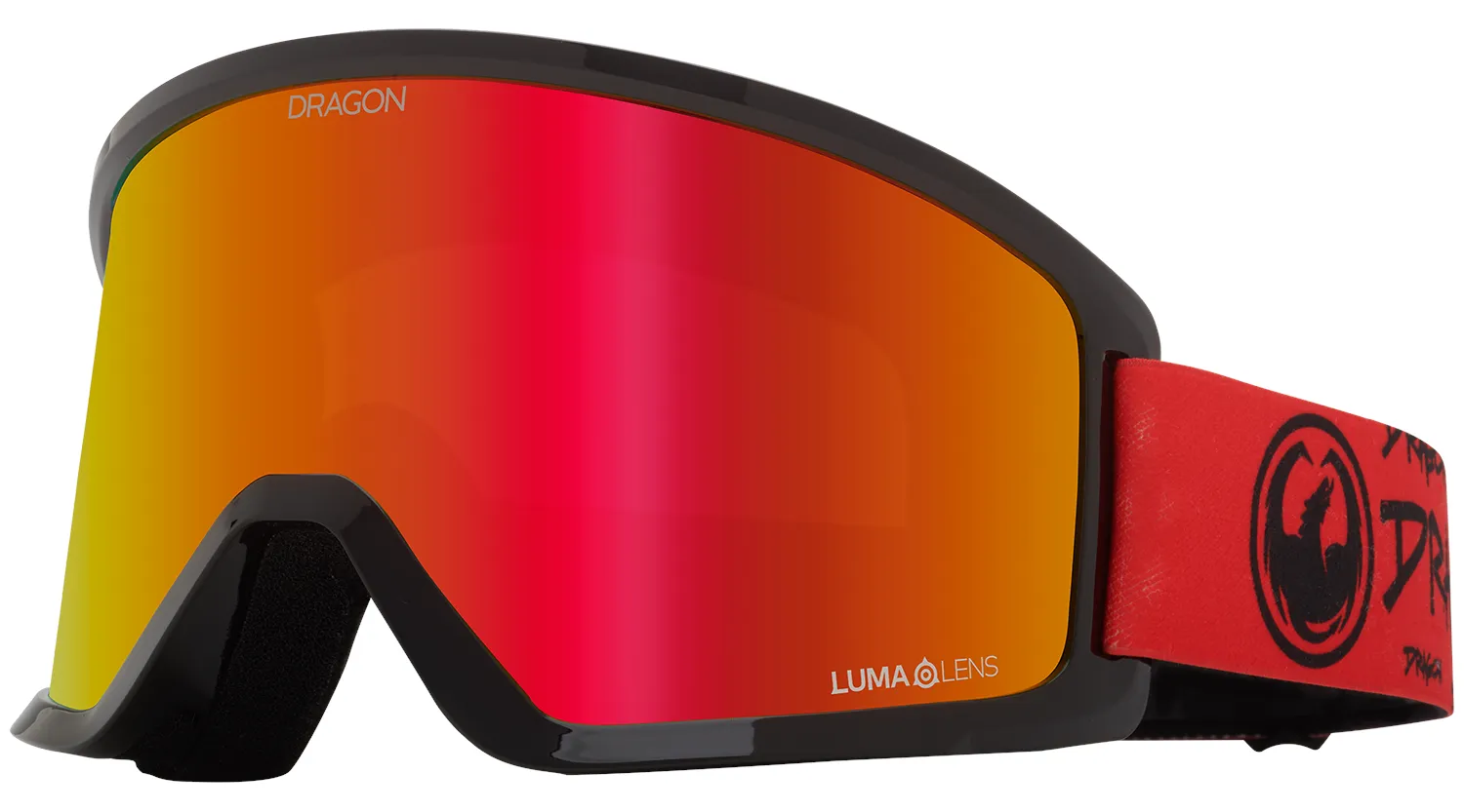 Dragon DX3 OTG Snow Goggles Tag / Lumalens Red Ion