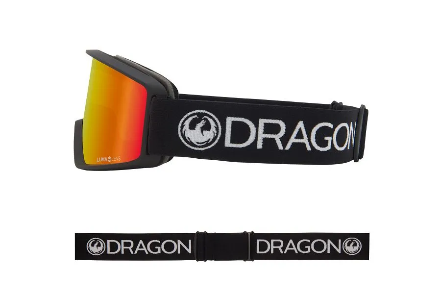 Dragon DXT OTG Snow Goggles Low Bridge Black / Lumalens Black Red Ion