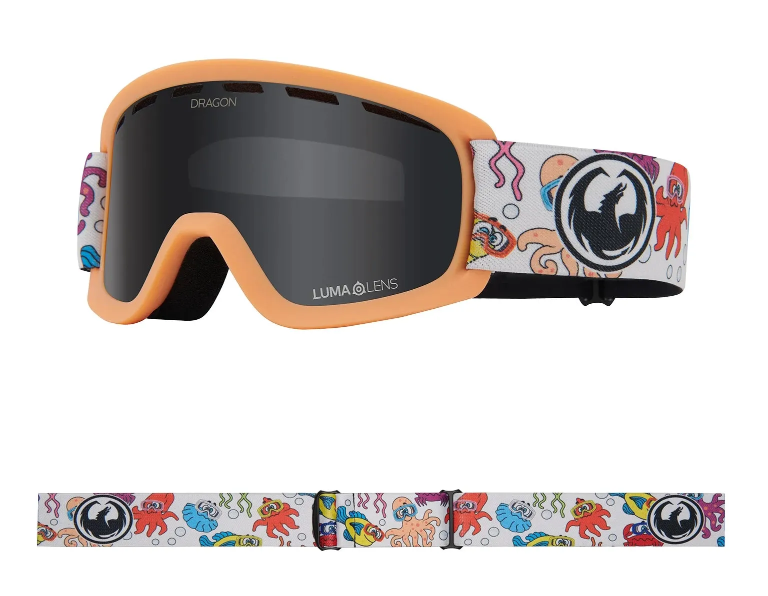 Dragon Lil D Snow Goggles Sea Friends / Lumalens Dark Smoke