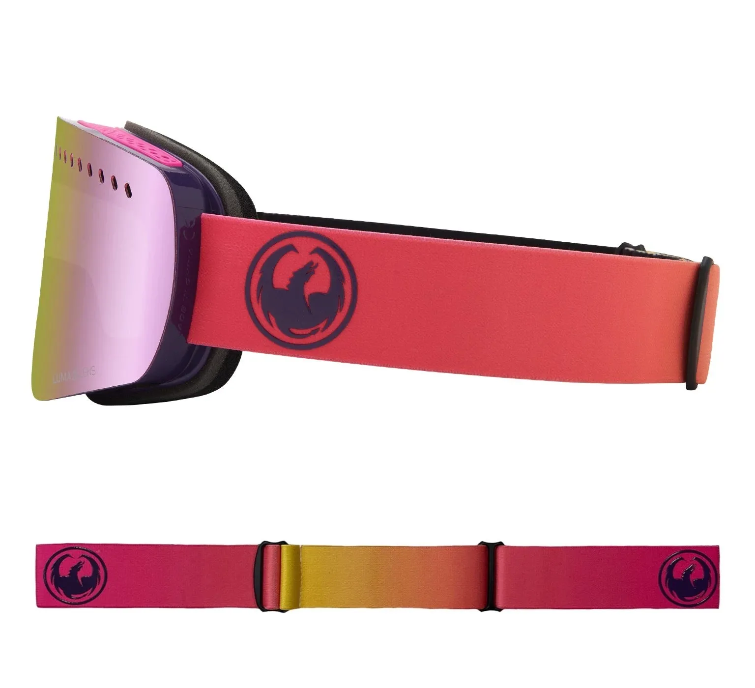 Dragon NFXS Snow Goggles 2022 Fade Pink / Lumalens Pink Ion   Spare Lens