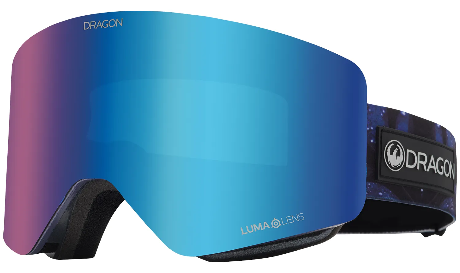 Dragon R1 OTG Snow Goggles Shimmer / Lumalens Blue Ion   Lumalens Amber