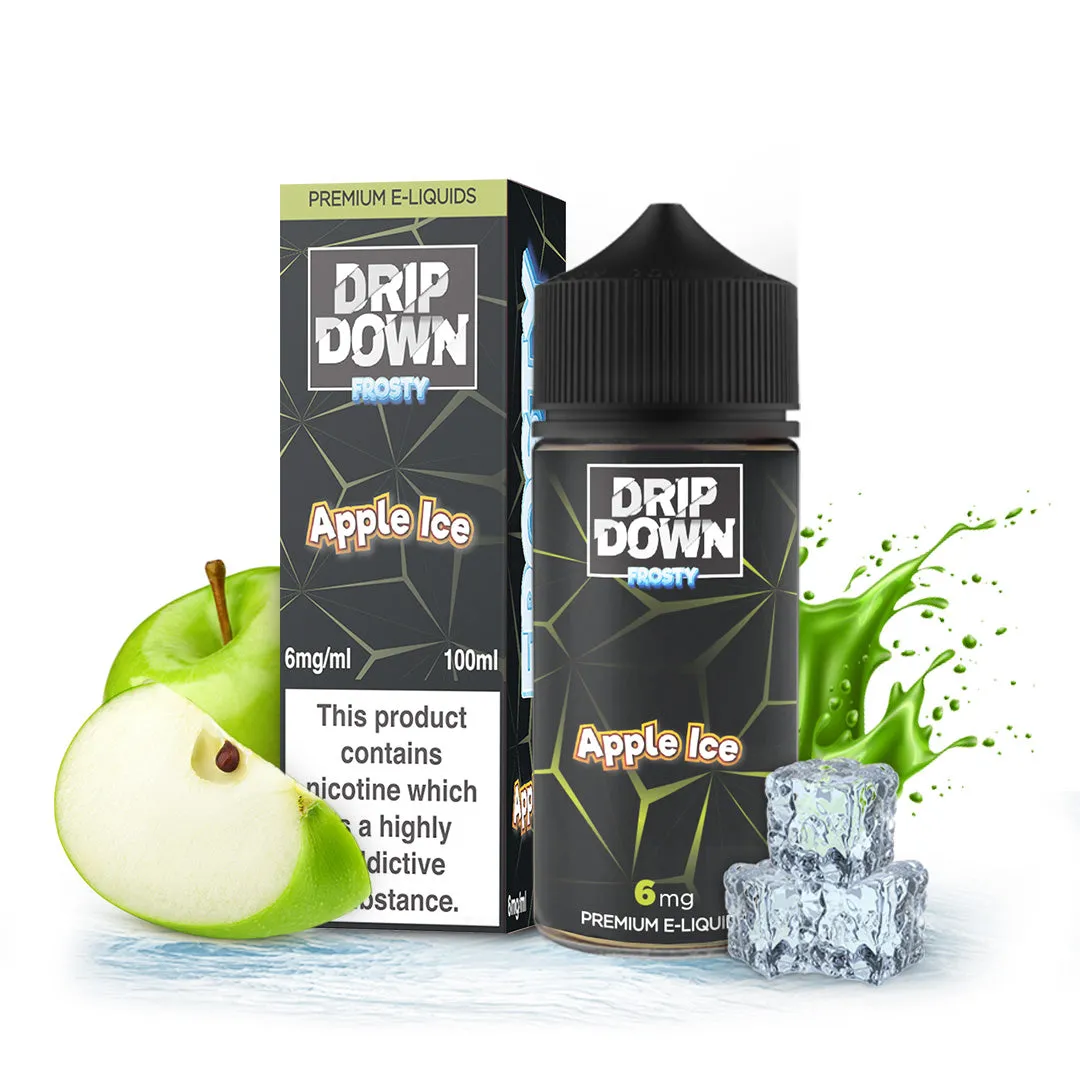 DRIP DOWN FROSTY APPLE ICE 100ML 06MG