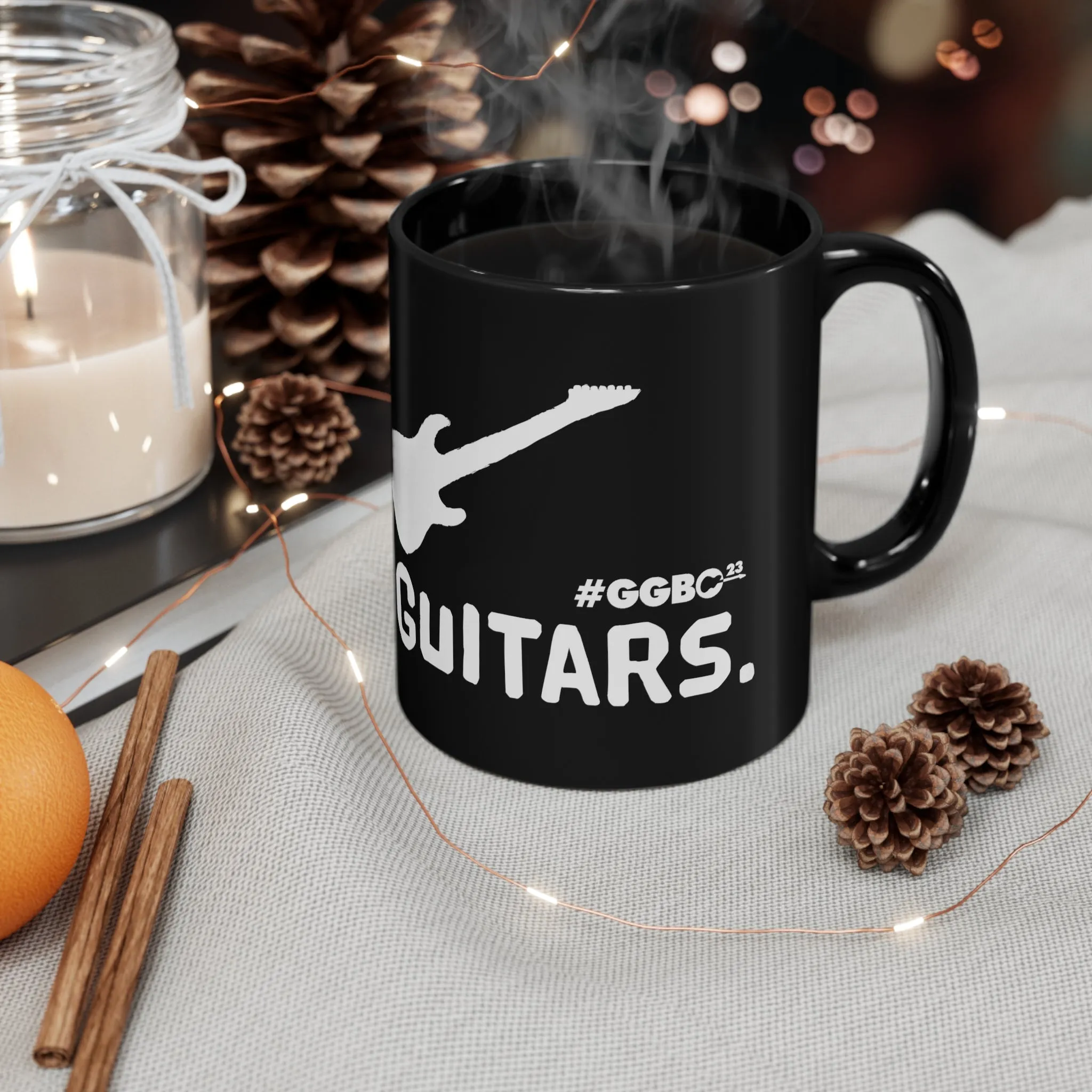 Eat, Sleep, Build Guitars - 11oz Black Mug