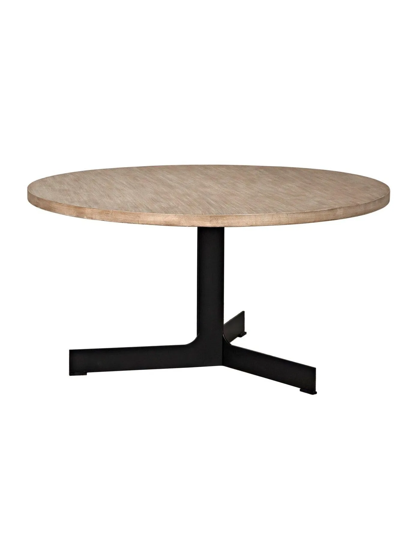 Edward Dining Table, Alder/Steel Base