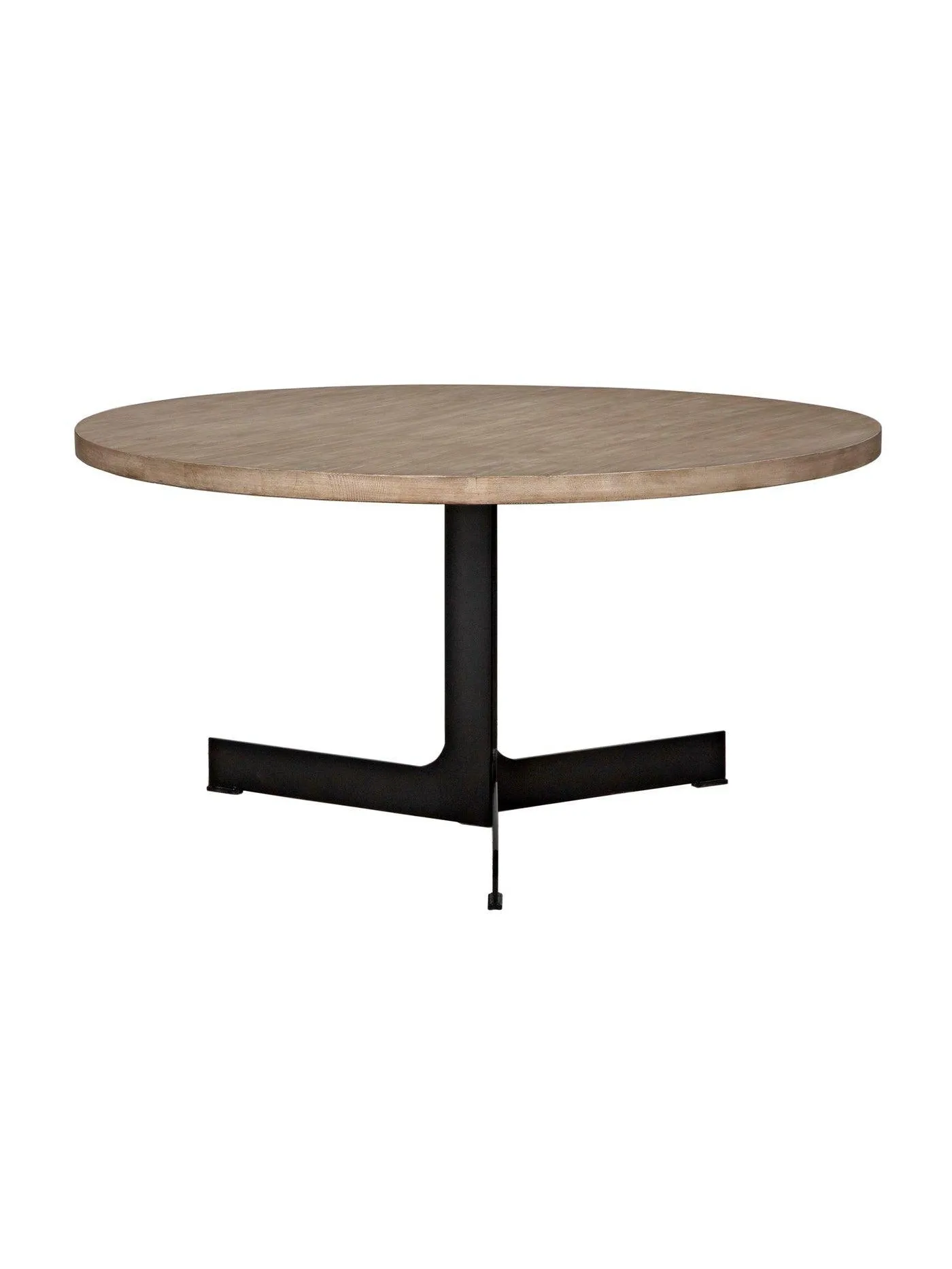Edward Dining Table, Alder/Steel Base