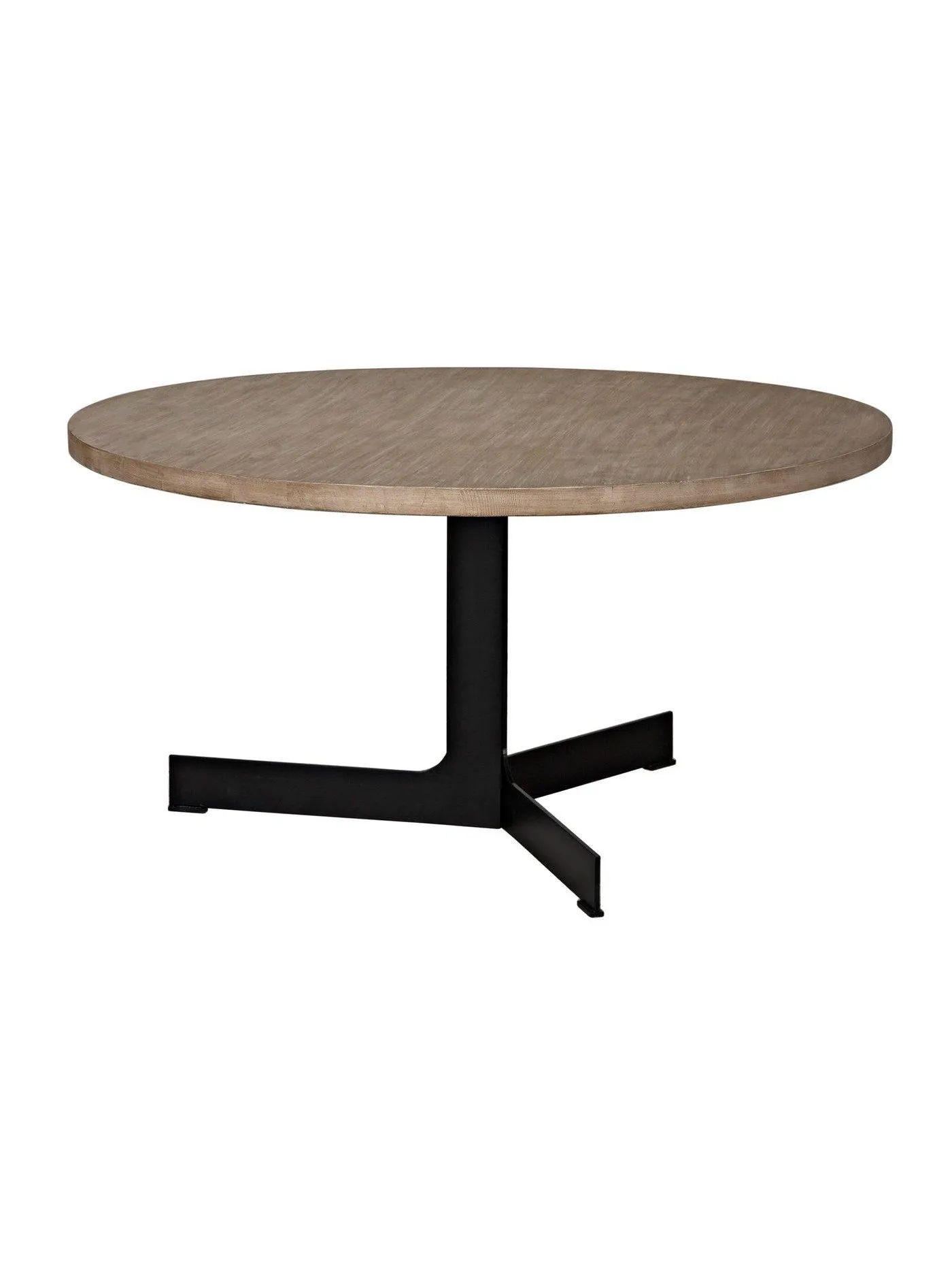Edward Dining Table, Alder/Steel Base