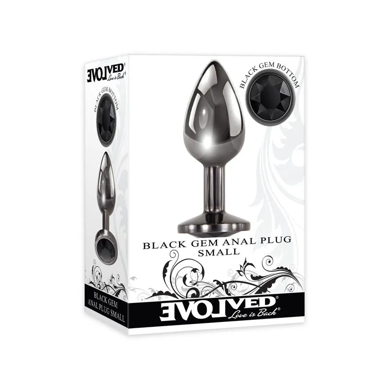 Evolved Black Gem Small Metallic Anal Plug