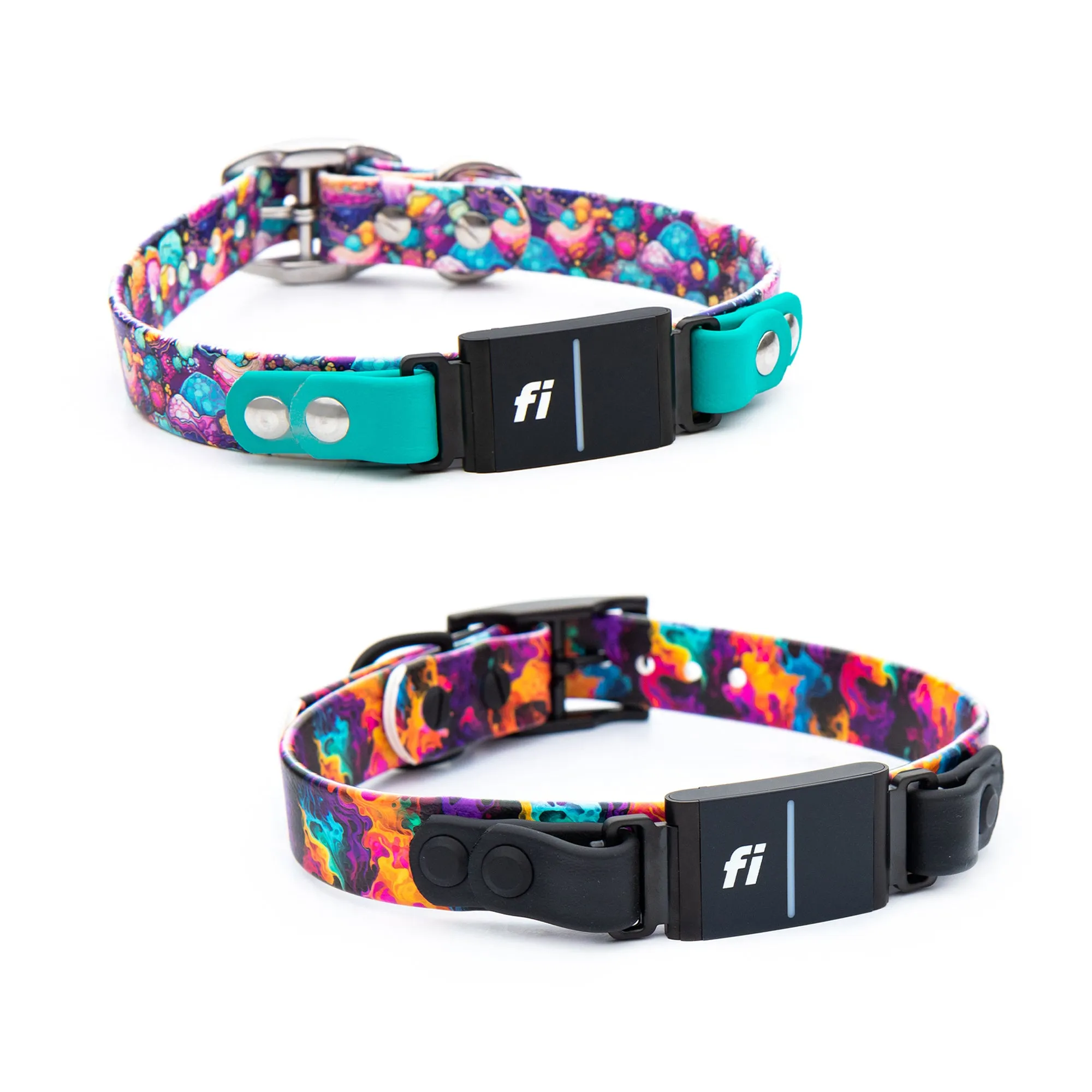 Fi Series 3 Compatible 3/4" or 1" Patterned BioThane® Collars