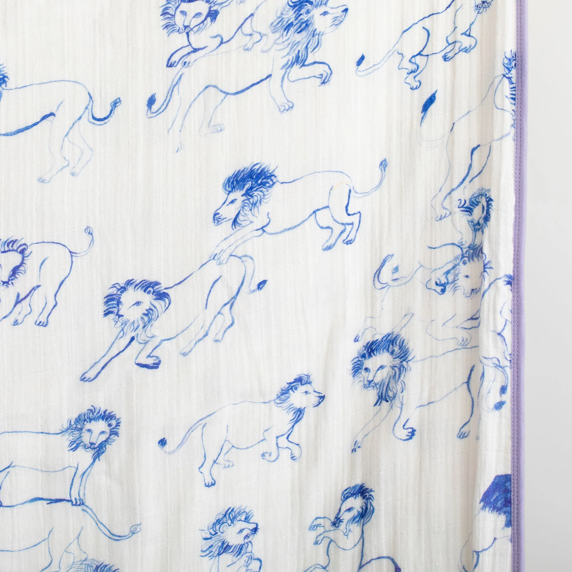 Figs and Lions Baby Quilt