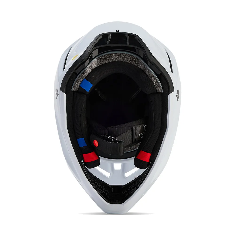 FOX V3 RS CARBON SOLID HELMET MIPS CE [WHITE]