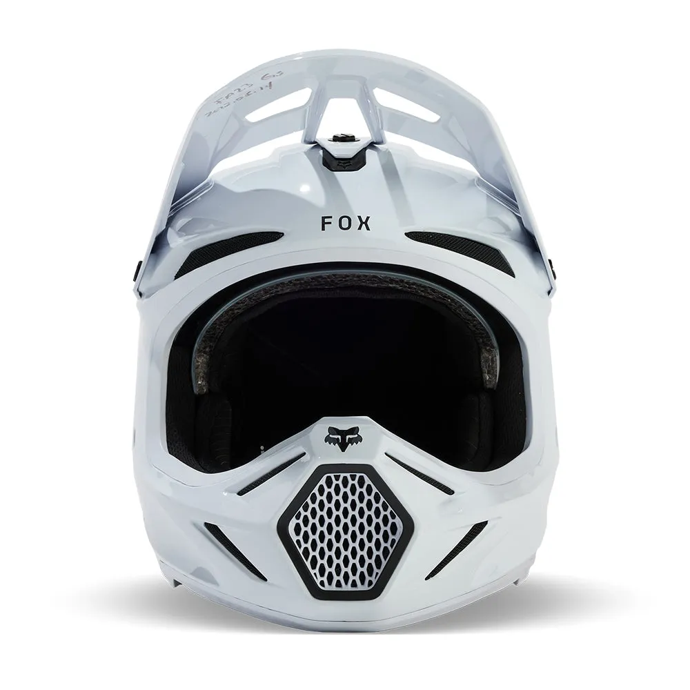 FOX V3 RS CARBON SOLID HELMET MIPS CE [WHITE]