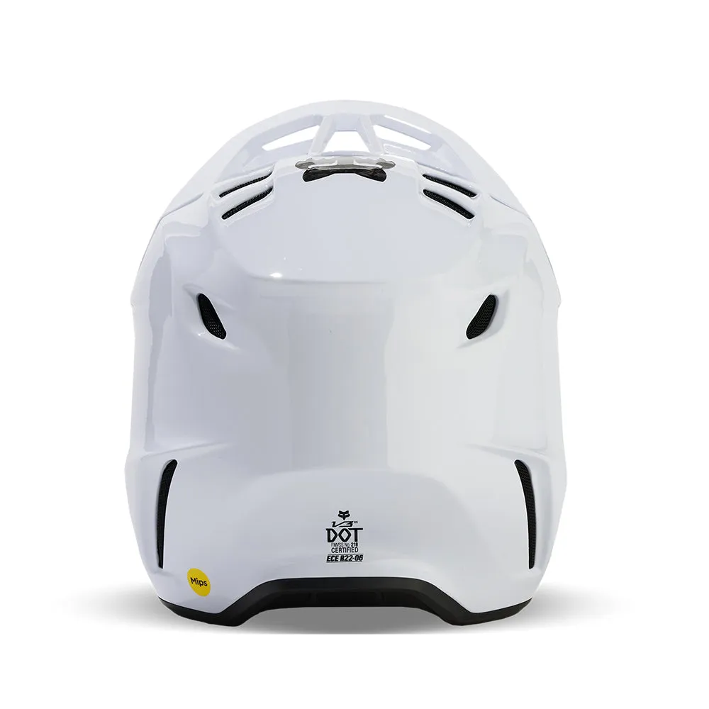 FOX V3 RS CARBON SOLID HELMET MIPS CE [WHITE]