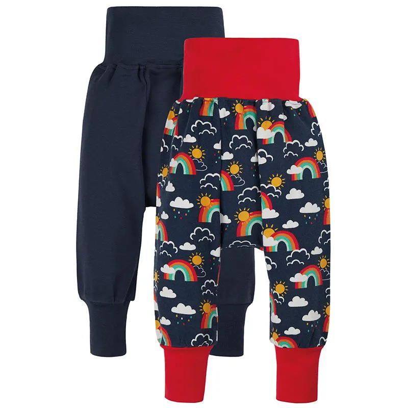 Frugi Parsnip Pants 2-Pack - Rainbow Skies/Indigo