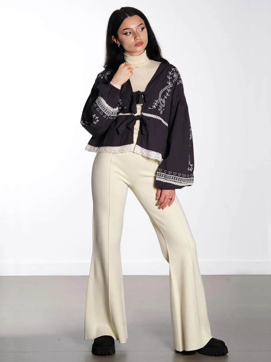Gattitude Pants - Ecru