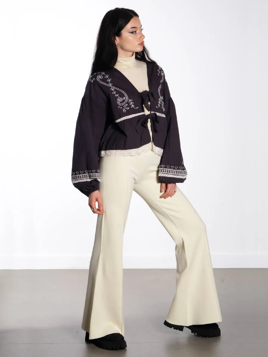 Gattitude Pants - Ecru