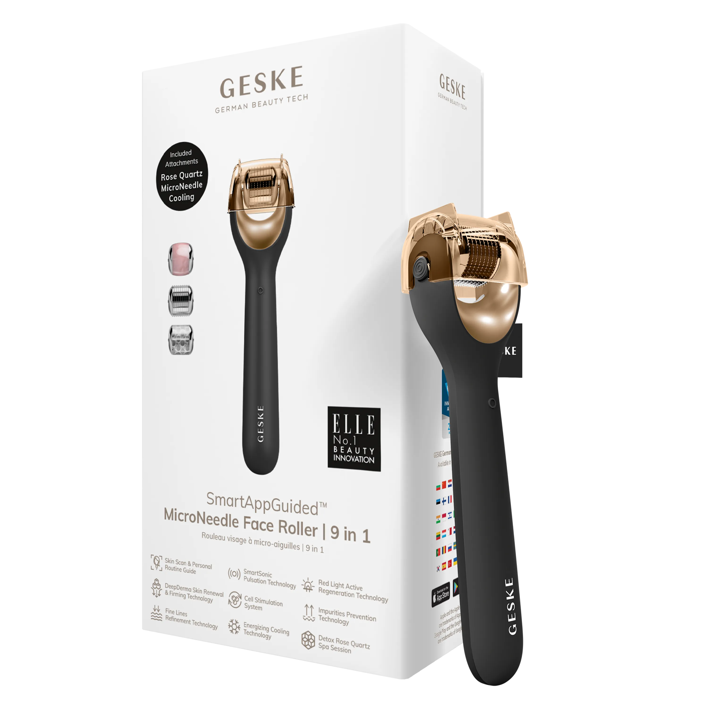 GESKE Micro Needle Face Roller 9 in 1 Gray 53