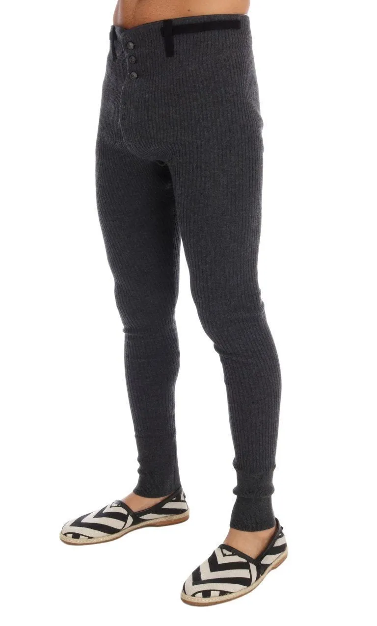 Gray 100% Cashmere Winter Underwear Pants