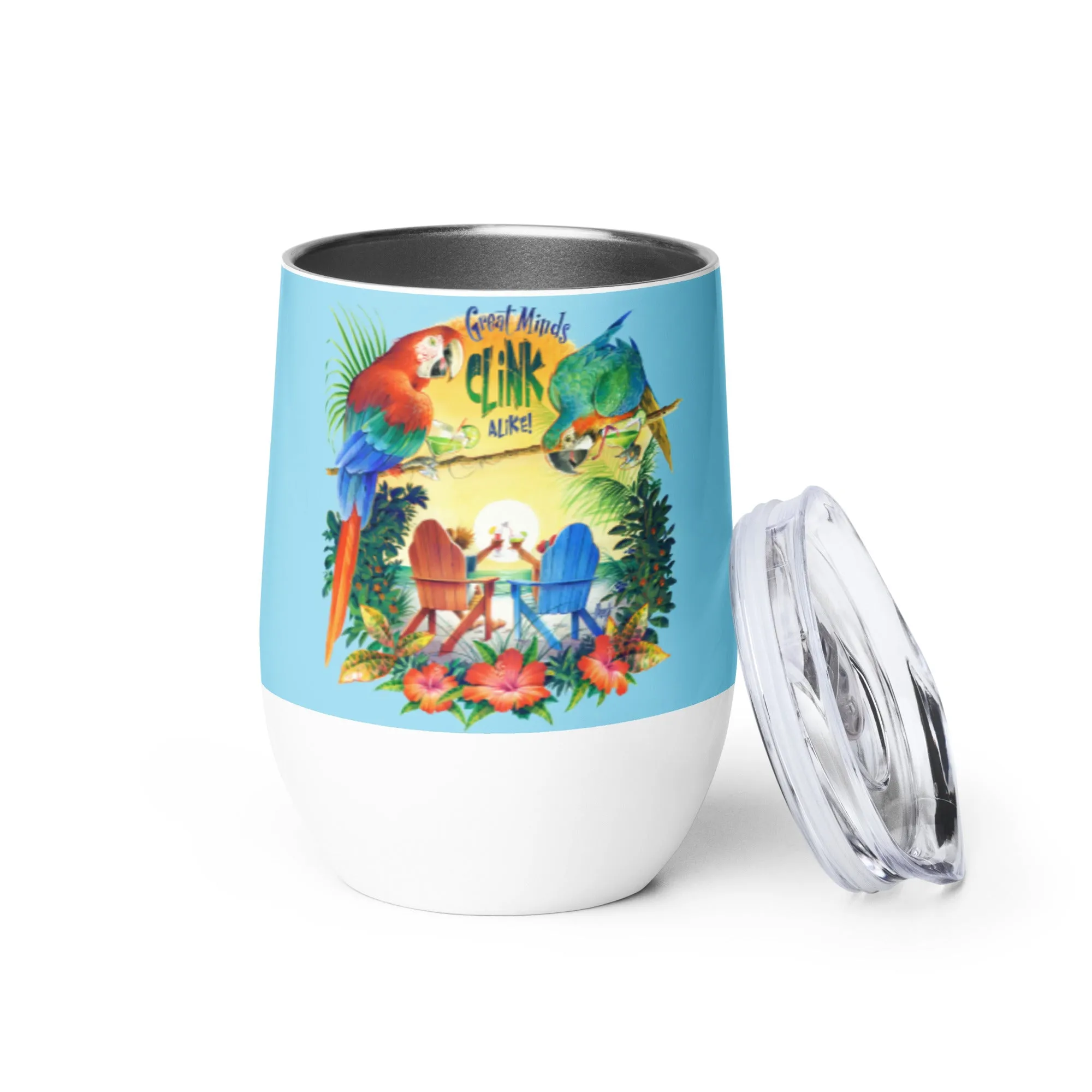 Great Minds Clink Alike Insulated 12 ounce Wine Tumbler