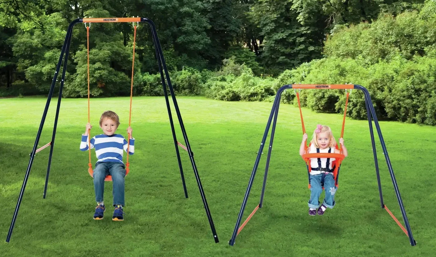 Grow-with-me Baby to Child Height Adjustable Swing | Heavy Duty Construction | 6 months - 10 years