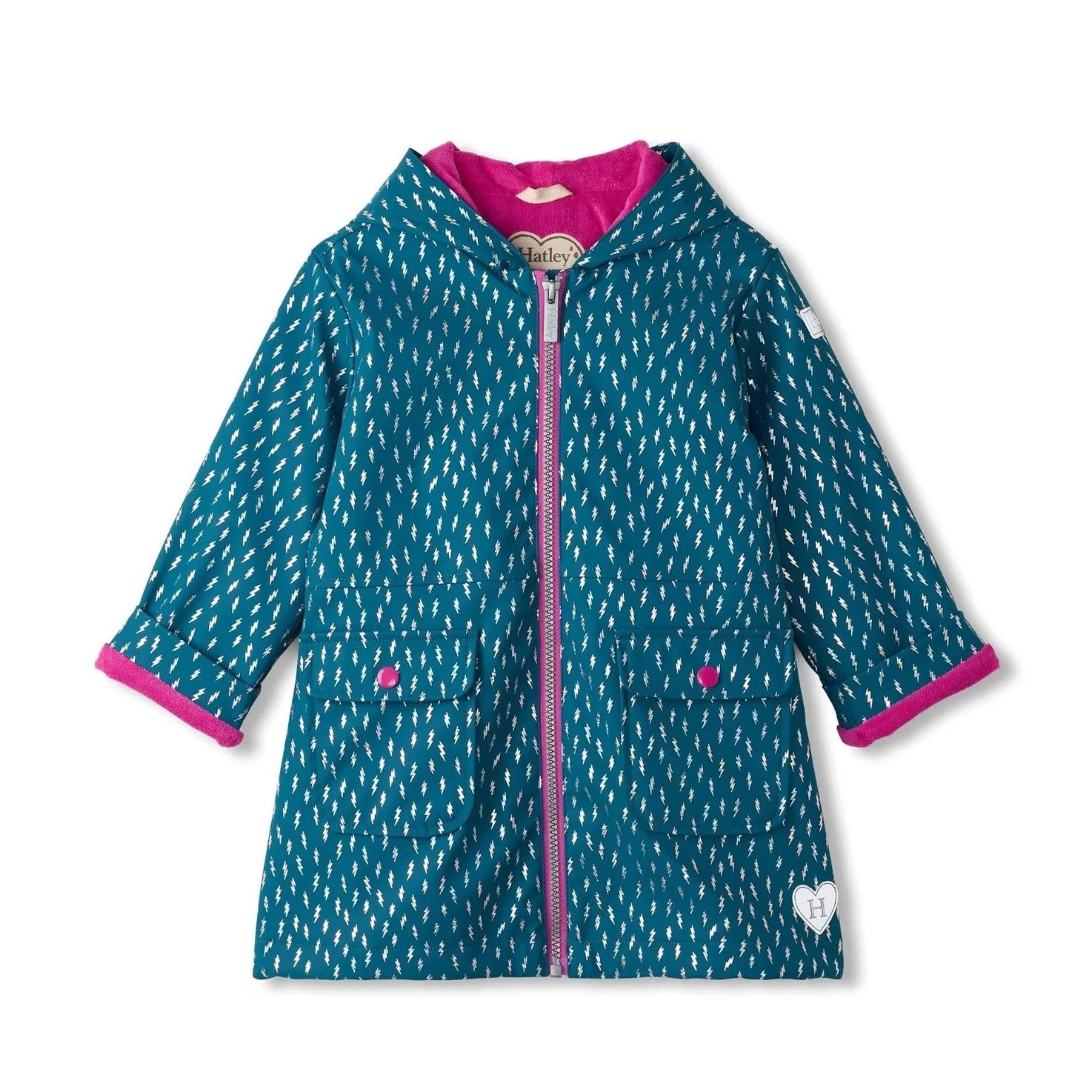 Hatley Peplum Rain Coat - Mini Lightening Bolts