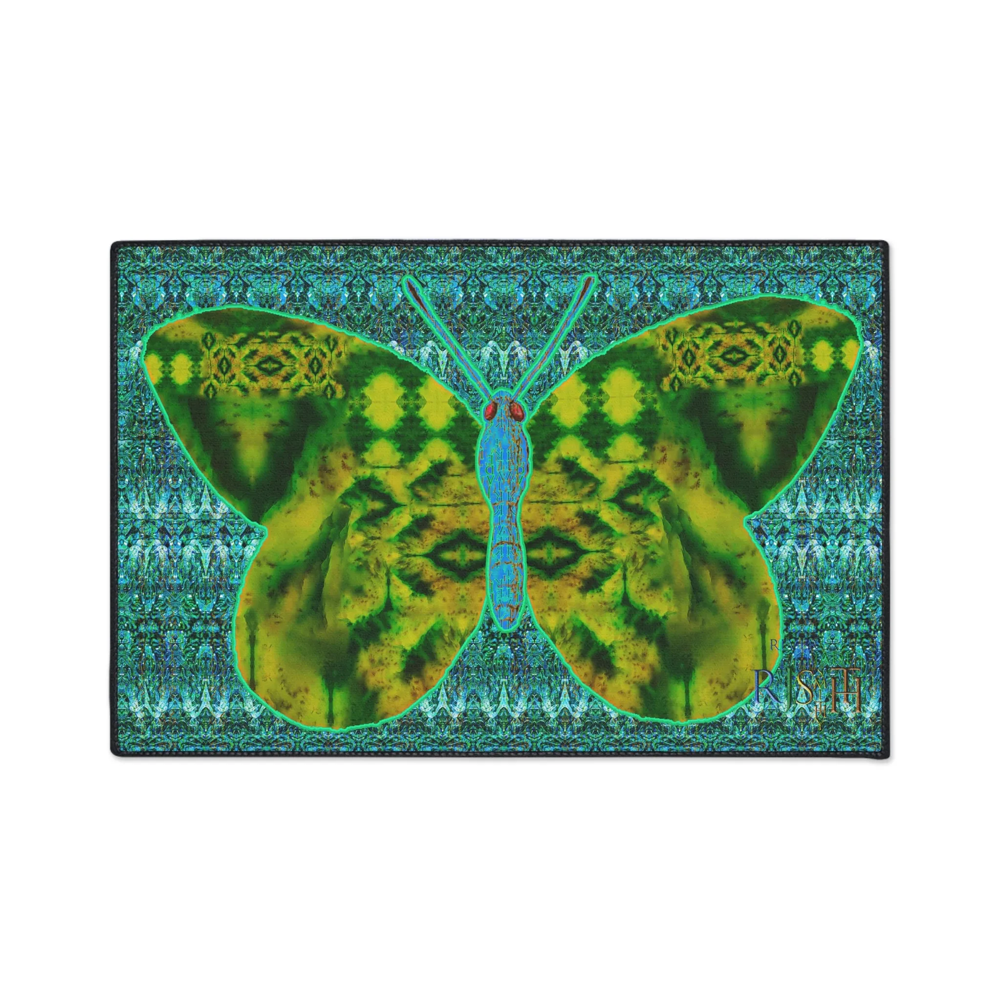Heavy Duty Floor Mat (Butterfly Glade Denizen & Samhain Dream Thaw 12 & Blue Logo@Alchemic) RJSTH@Fabric#10_1 of 16 RJSTHw2025 RJS