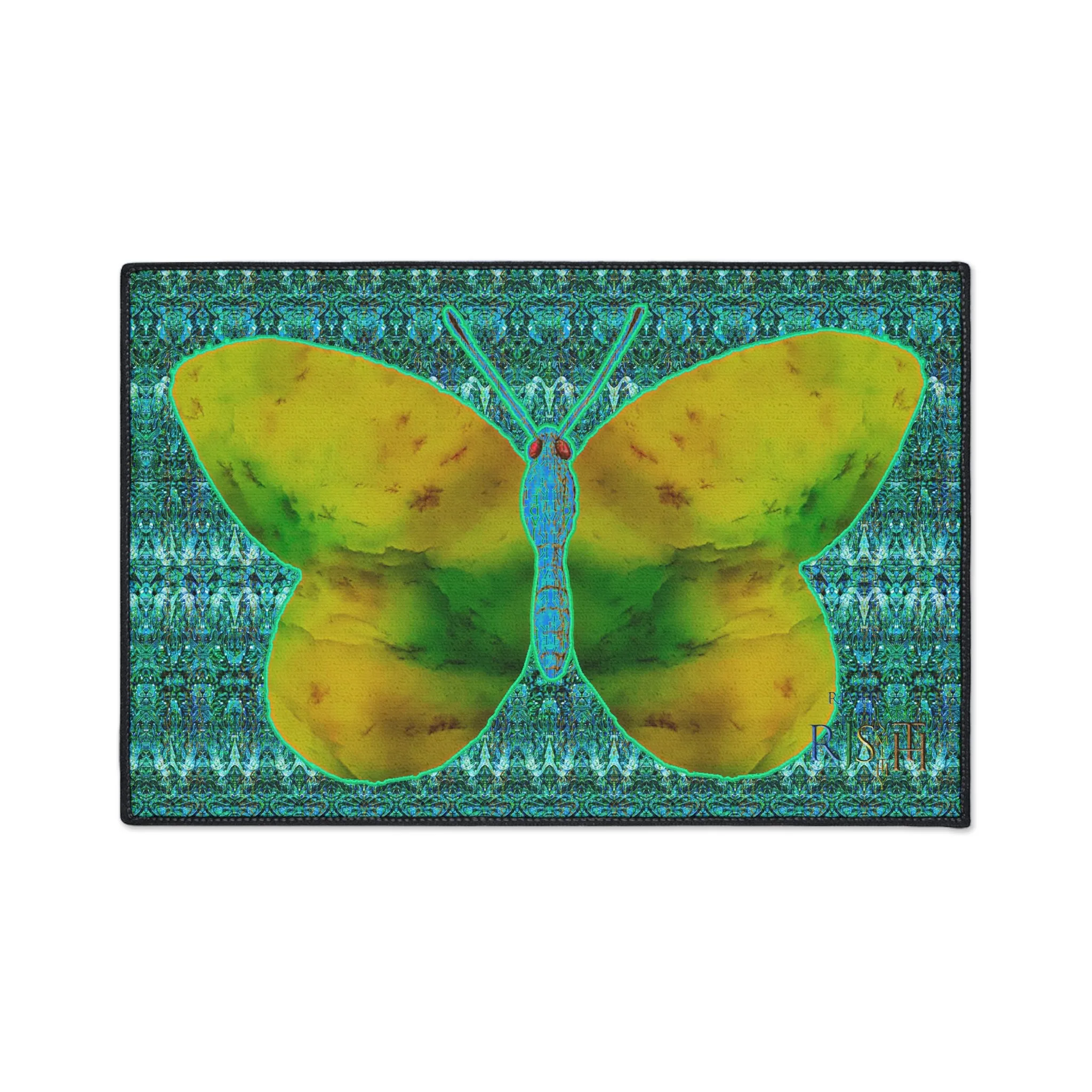 Heavy Duty Floor Mat (Butterfly Glade Denizen & Samhain Dream Thaw 12 & Blue Logo@Alchemic) RJSTH@Fabric#10_13 of 16 RJSTHw2025 RJS