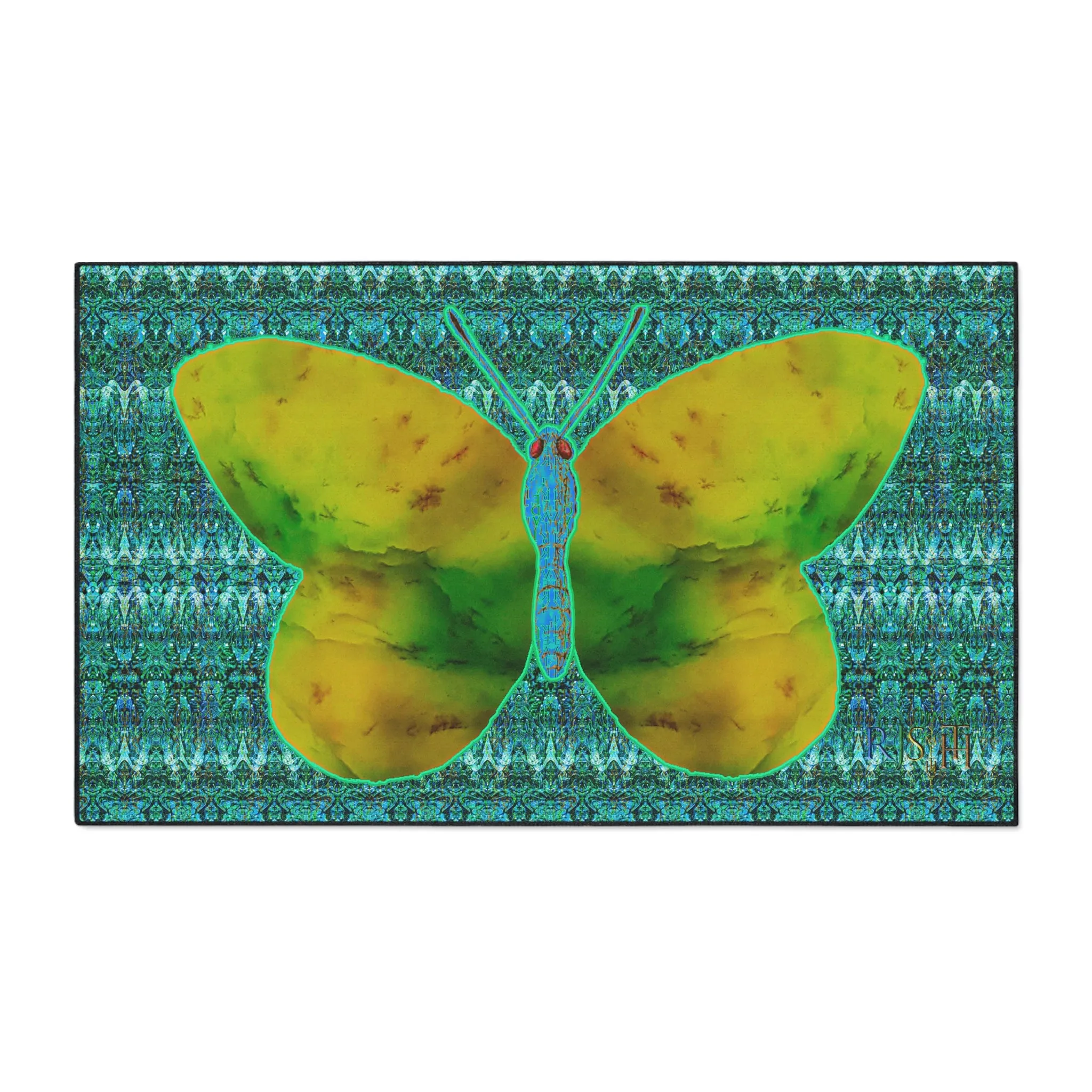 Heavy Duty Floor Mat (Butterfly Glade Denizen & Samhain Dream Thaw 12 & Blue Logo@Alchemic) RJSTH@Fabric#10_13 of 16 RJSTHw2025 RJS