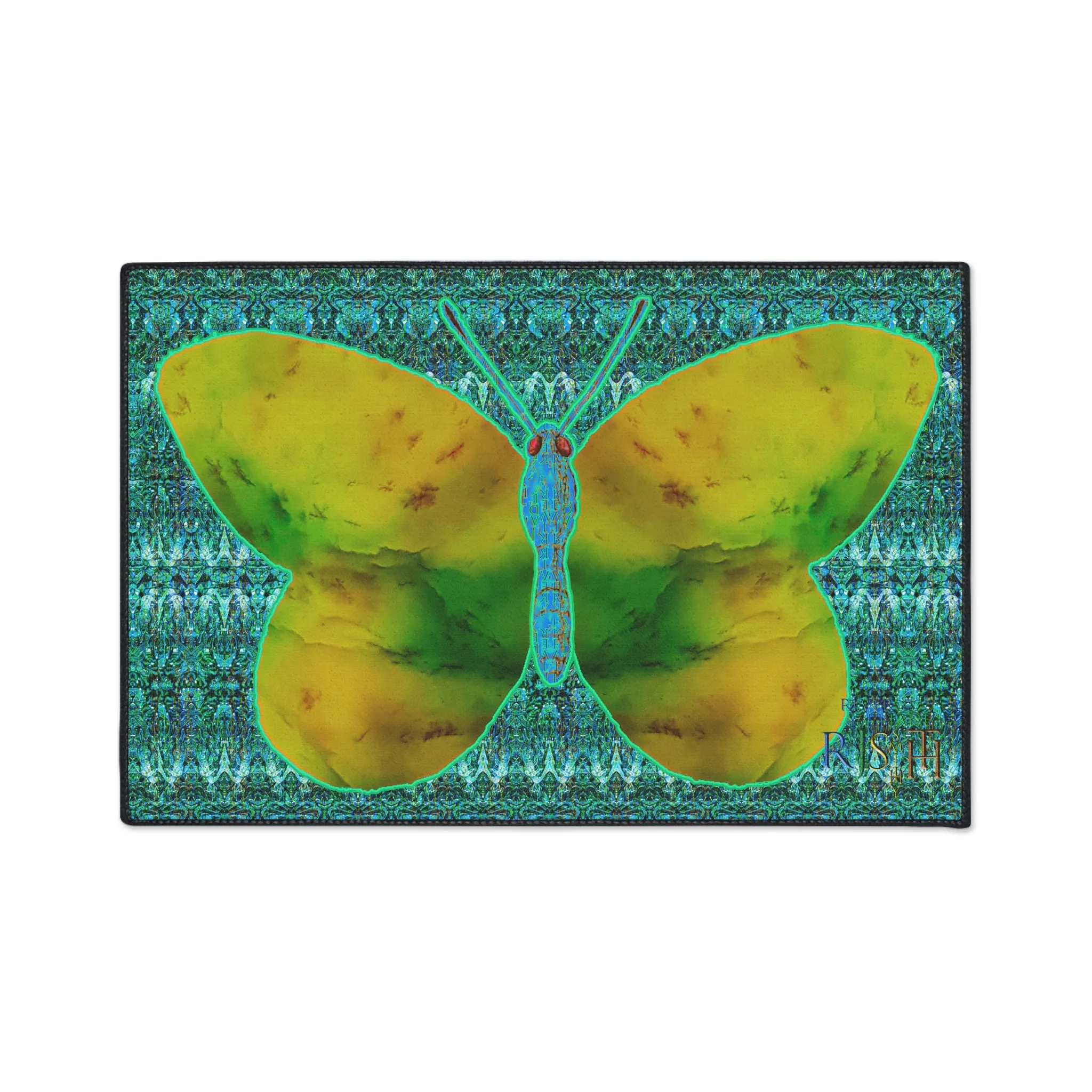 Heavy Duty Floor Mat (Butterfly Glade Denizen & Samhain Dream Thaw 12 & Blue Logo@Alchemic) RJSTH@Fabric#10_13 of 16 RJSTHw2025 RJS