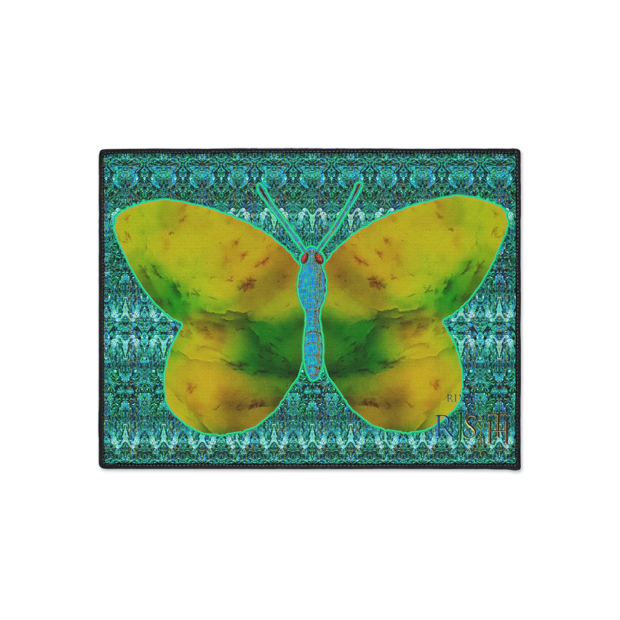 Heavy Duty Floor Mat (Butterfly Glade Denizen & Samhain Dream Thaw 12 & Blue Logo@Alchemic) RJSTH@Fabric#10_13 of 16 RJSTHw2025 RJS