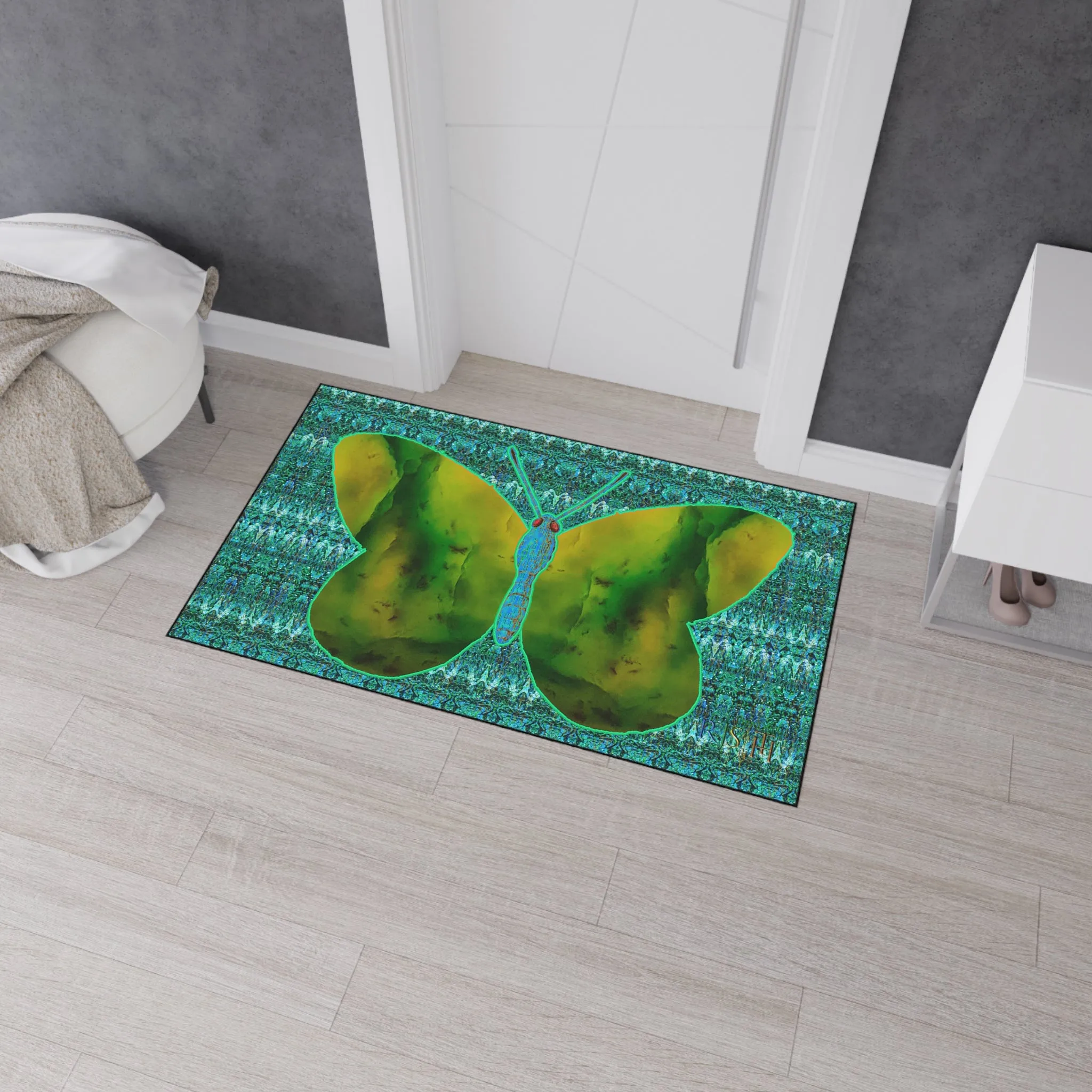 Heavy Duty Floor Mat (Butterfly Glade Denizen & Samhain Dream Thaw 12 & Blue Logo@Alchemic) RJSTH@Fabric#10_14 of 16 RJSTHw2025 RJS
