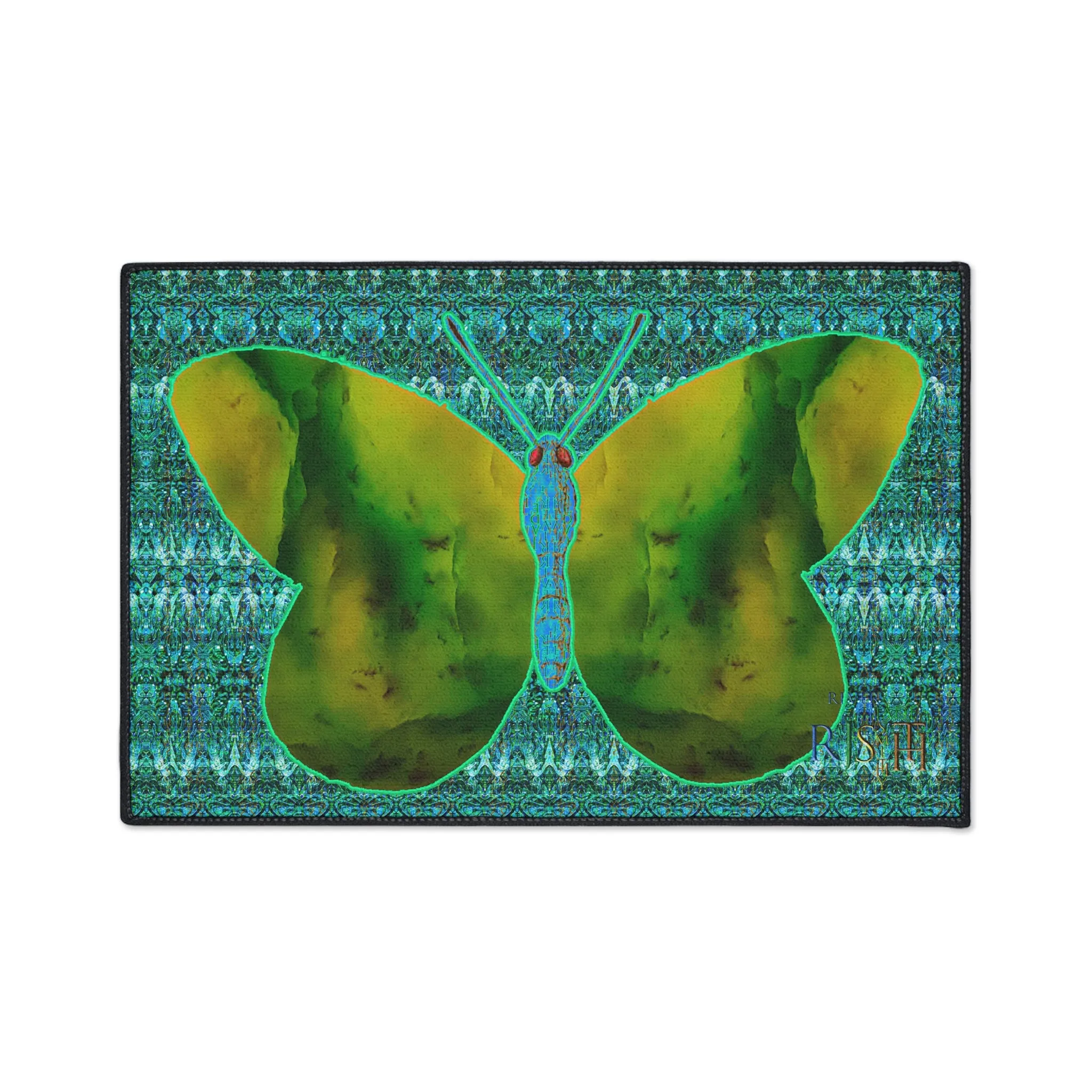 Heavy Duty Floor Mat (Butterfly Glade Denizen & Samhain Dream Thaw 12 & Blue Logo@Alchemic) RJSTH@Fabric#10_14 of 16 RJSTHw2025 RJS