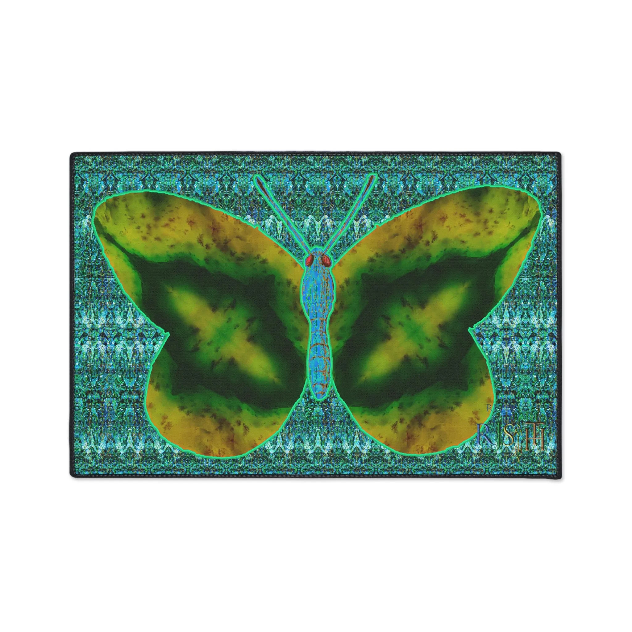 Heavy Duty Floor Mat (Butterfly Glade Denizen & Samhain Dream Thaw 12 & Blue Logo@Alchemic) RJSTH@Fabric#10_6 of 16 RJSTHw2025 RJS
