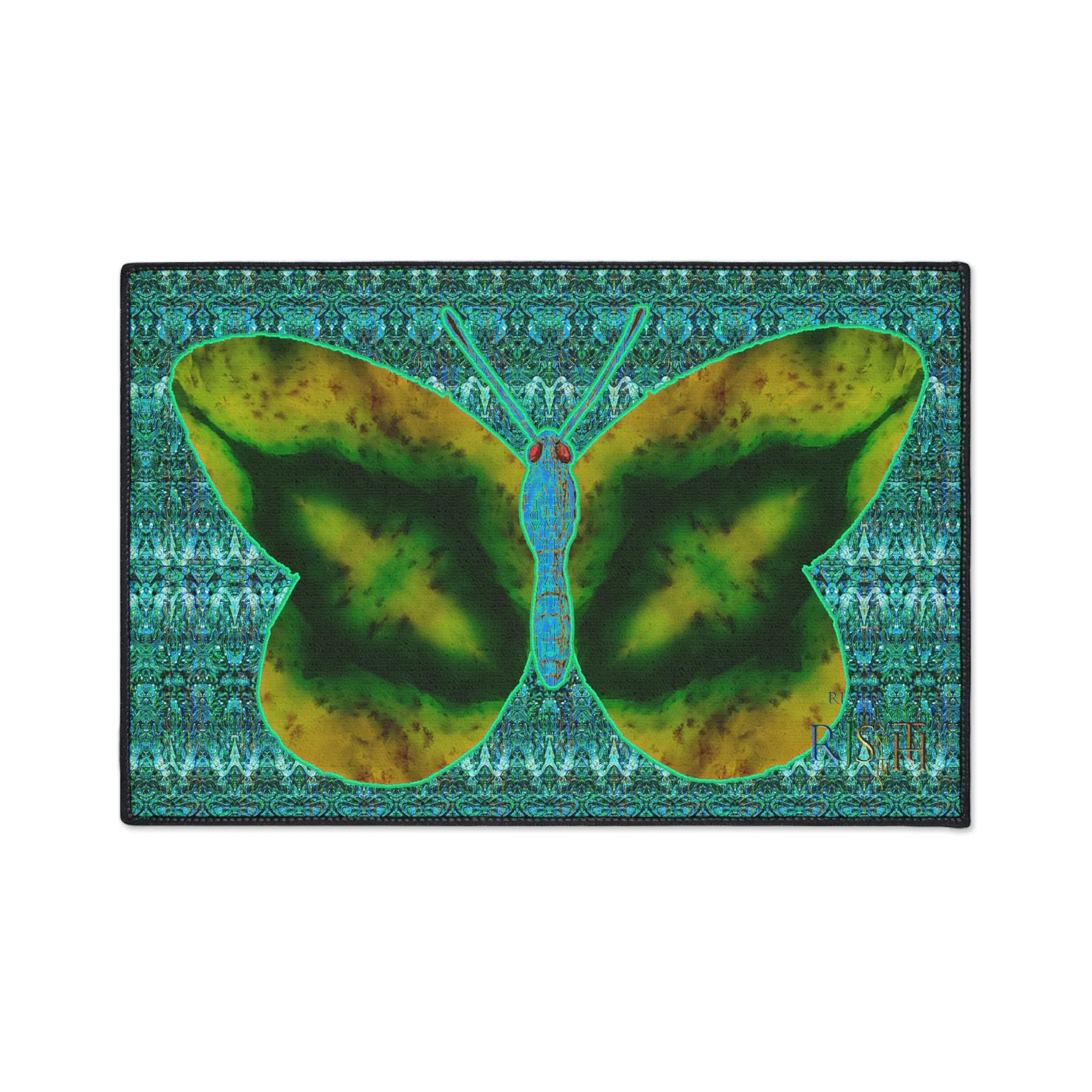 Heavy Duty Floor Mat (Butterfly Glade Denizen & Samhain Dream Thaw 12 & Blue Logo@Alchemic) RJSTH@Fabric#10_6 of 16 RJSTHw2025 RJS
