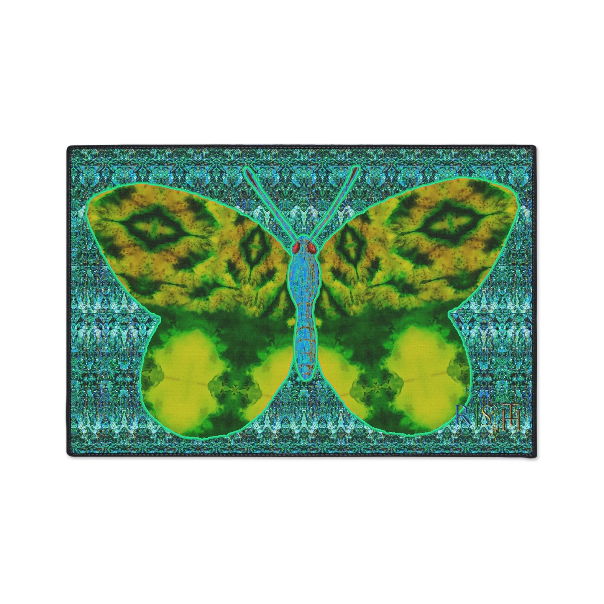 Heavy Duty Floor Mat (Butterfly Glade Denizen & Samhain Dream Thaw 12 & Blue Logo@Alchemic) RJSTH@Fabric#10_7 of 16 RJSTHw2025 RJS