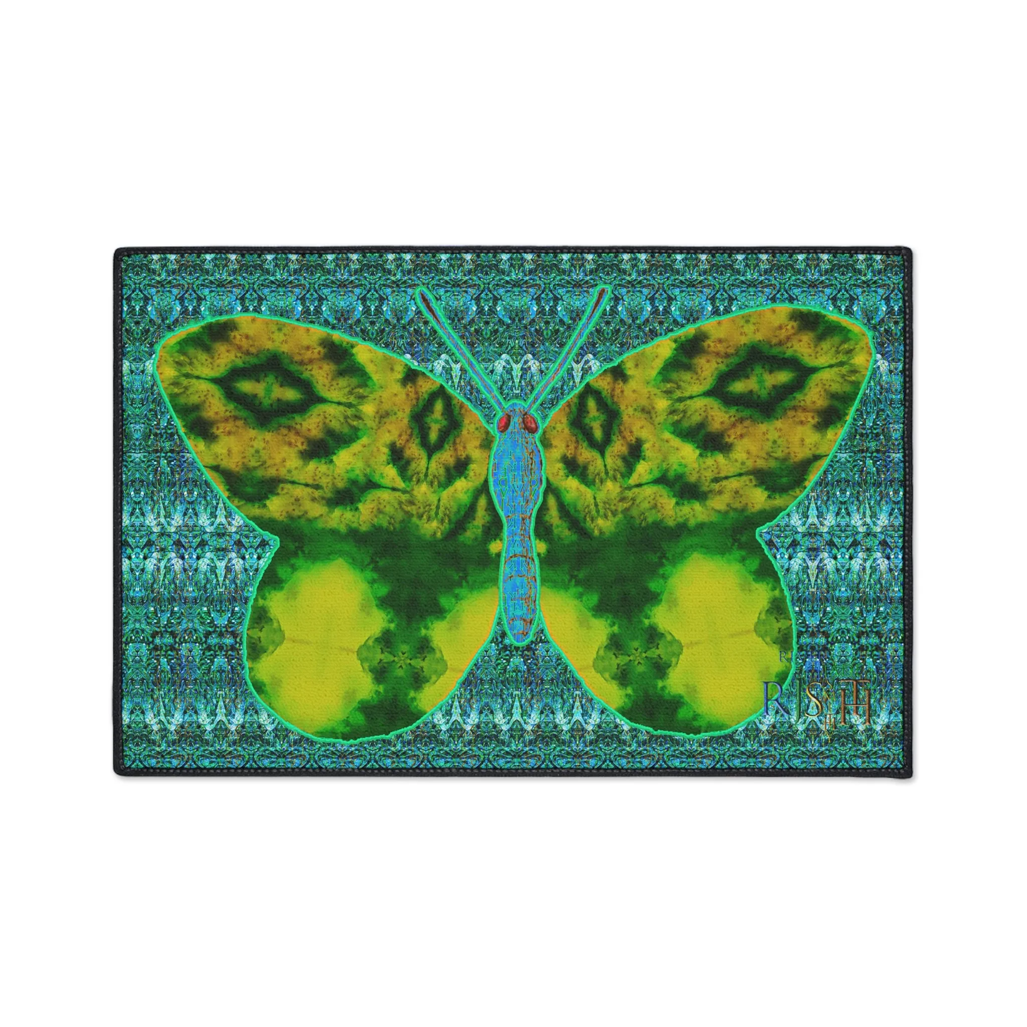 Heavy Duty Floor Mat (Butterfly Glade Denizen & Samhain Dream Thaw 12 & Blue Logo@Alchemic) RJSTH@Fabric#10_7 of 16 RJSTHw2025 RJS