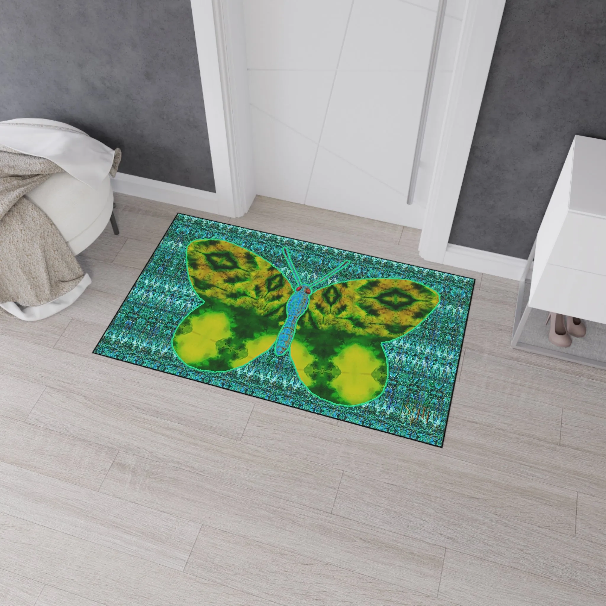 Heavy Duty Floor Mat (Butterfly Glade Denizen & Samhain Dream Thaw 12 & Blue Logo@Alchemic) RJSTH@Fabric#10_7 of 16 RJSTHw2025 RJS