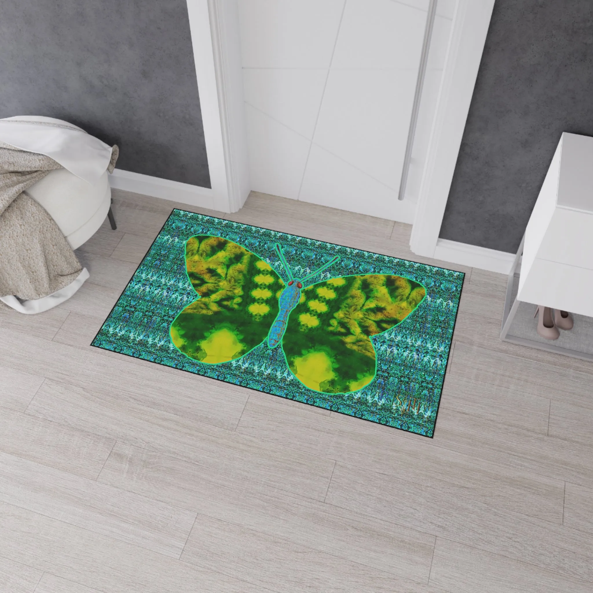 Heavy Duty Floor Mat (Butterfly Glade Denizen & Samhain Dream Thaw 12 & Blue Logo@Alchemic) RJSTH@Fabric#10_8 of 16 RJSTHw2025 RJS