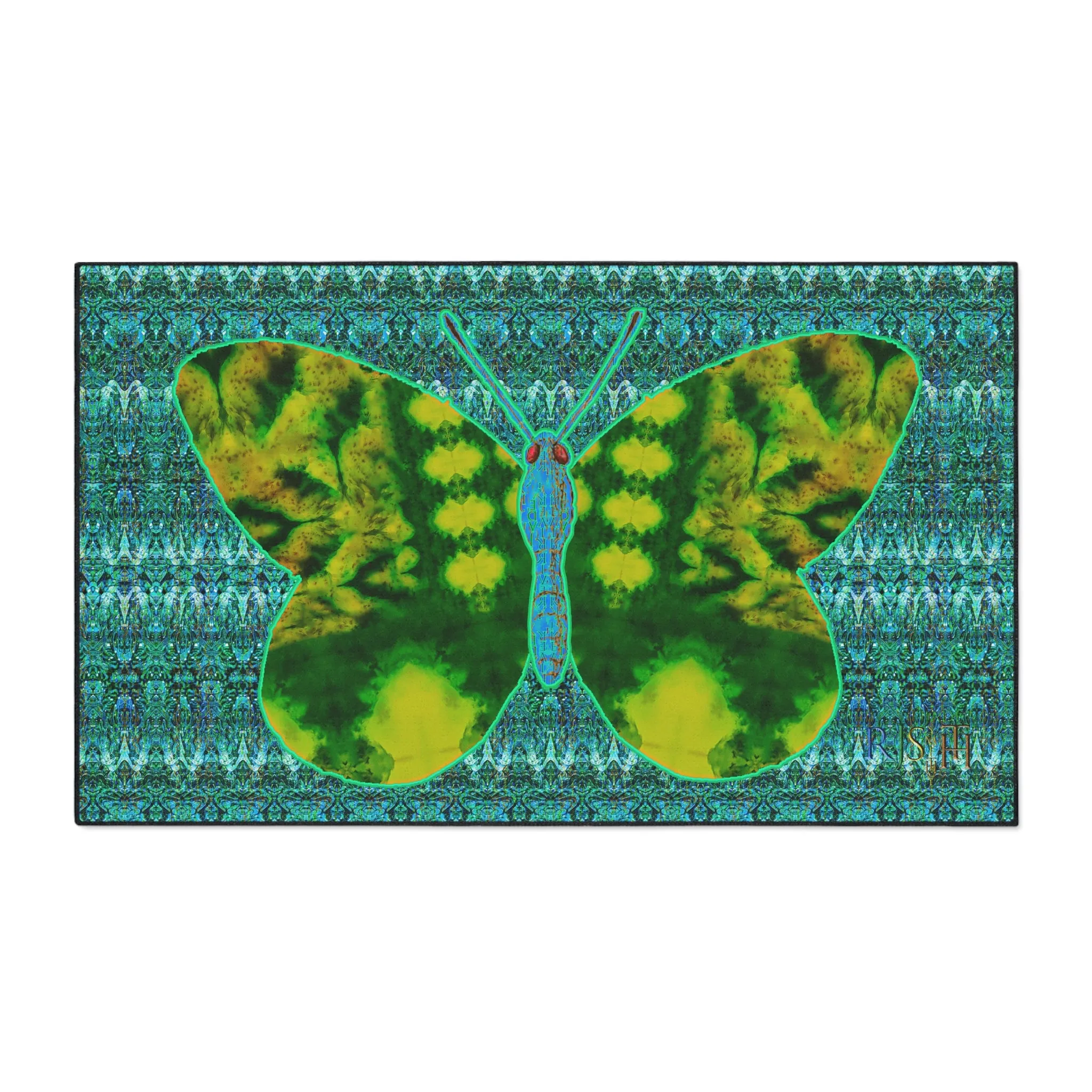 Heavy Duty Floor Mat (Butterfly Glade Denizen & Samhain Dream Thaw 12 & Blue Logo@Alchemic) RJSTH@Fabric#10_8 of 16 RJSTHw2025 RJS