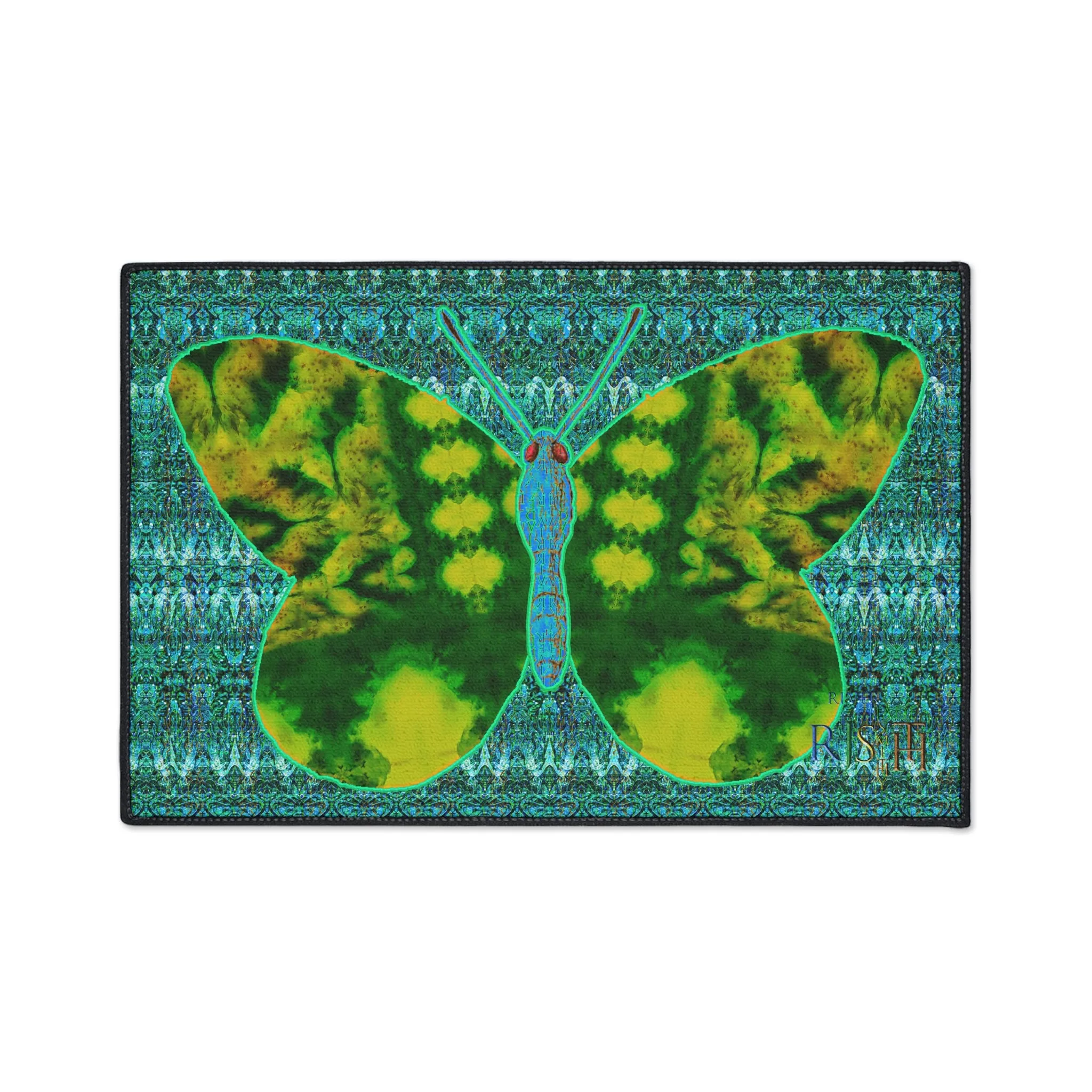 Heavy Duty Floor Mat (Butterfly Glade Denizen & Samhain Dream Thaw 12 & Blue Logo@Alchemic) RJSTH@Fabric#10_8 of 16 RJSTHw2025 RJS