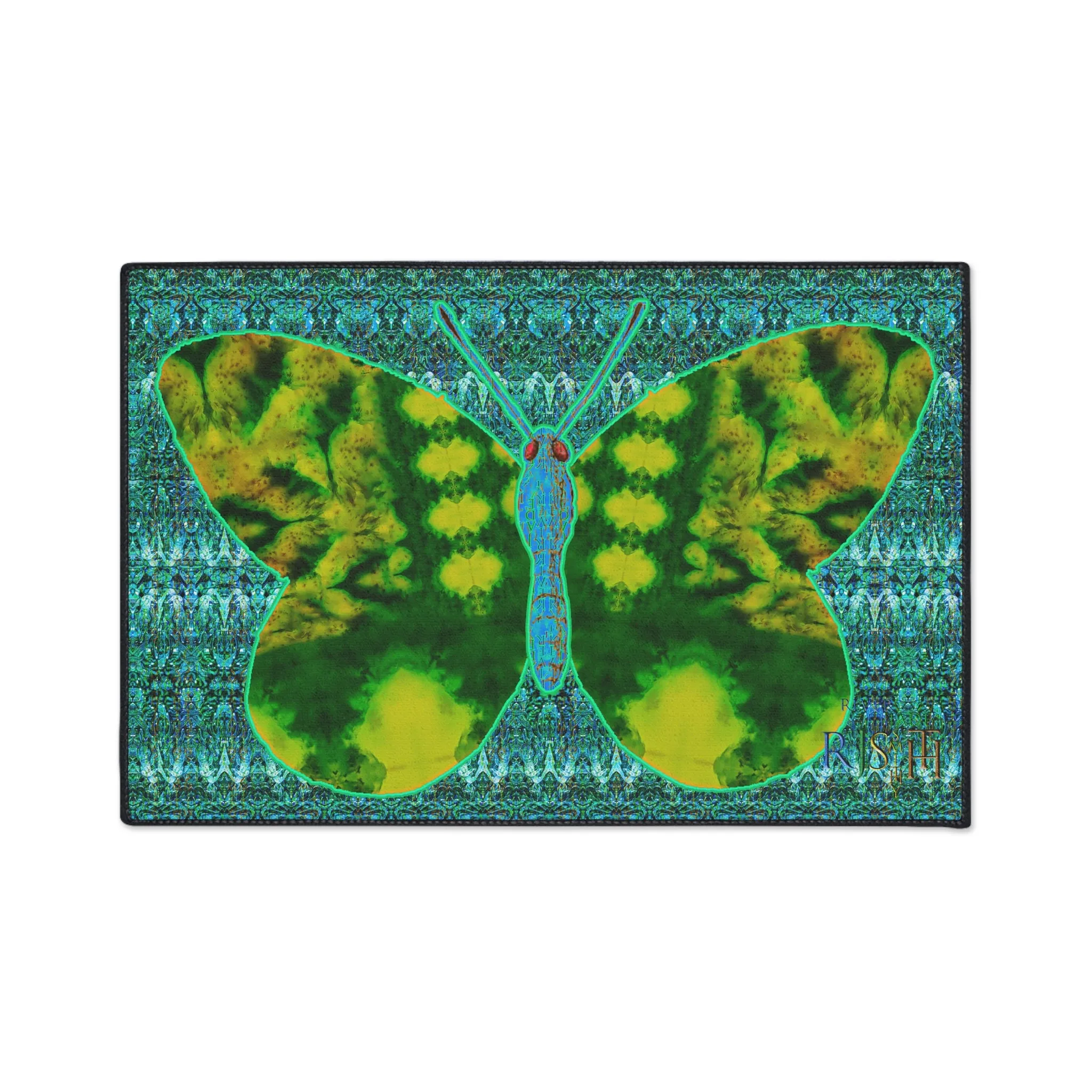 Heavy Duty Floor Mat (Butterfly Glade Denizen & Samhain Dream Thaw 12 & Blue Logo@Alchemic) RJSTH@Fabric#10_8 of 16 RJSTHw2025 RJS