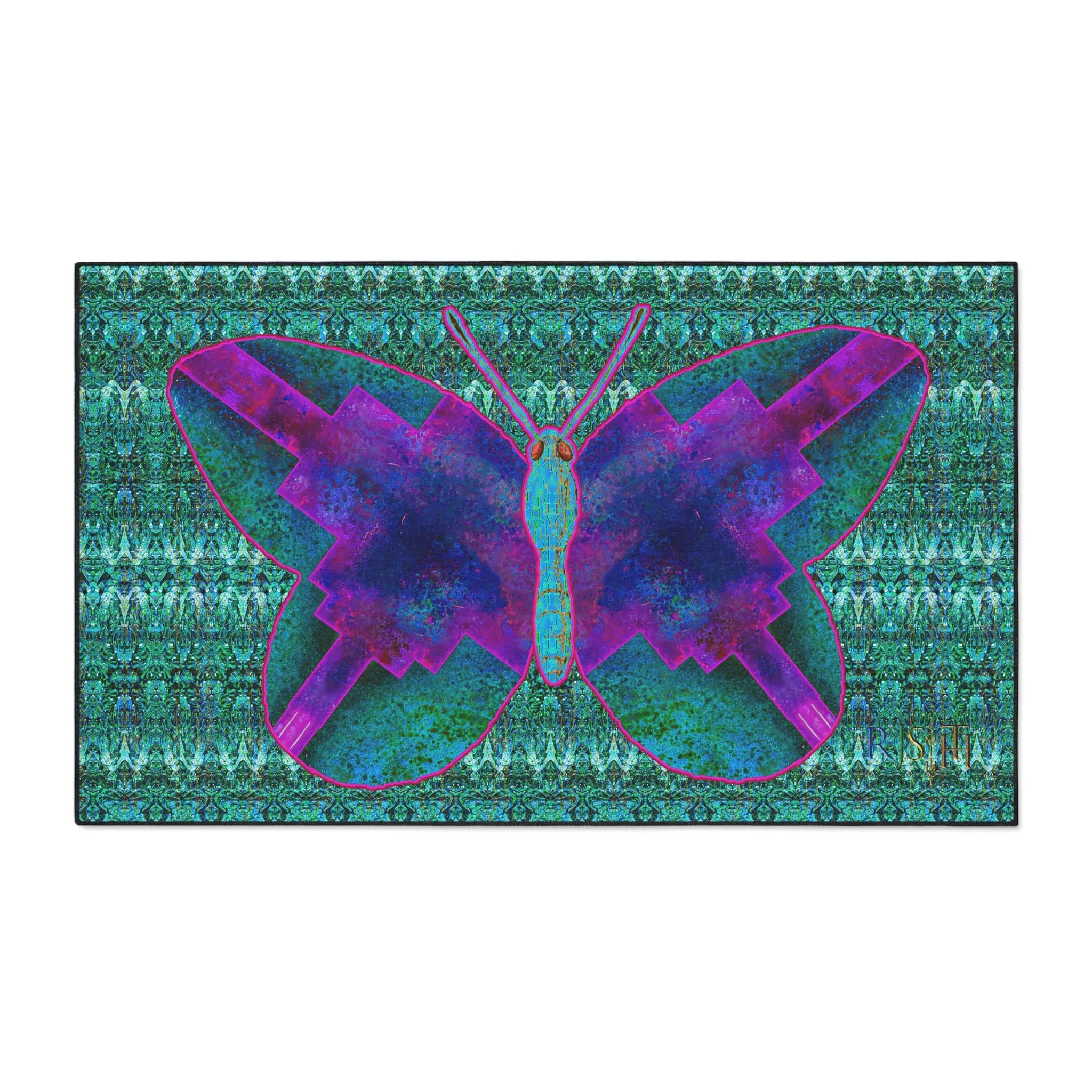 Heavy Duty Floor Mat (Butterfly Glade Denizen & Samhain Dream Thaw 12 & Blue Logo@Alchemic) RJSTH@Fabric#11_1 of 16 RJSTHw2025 RJS