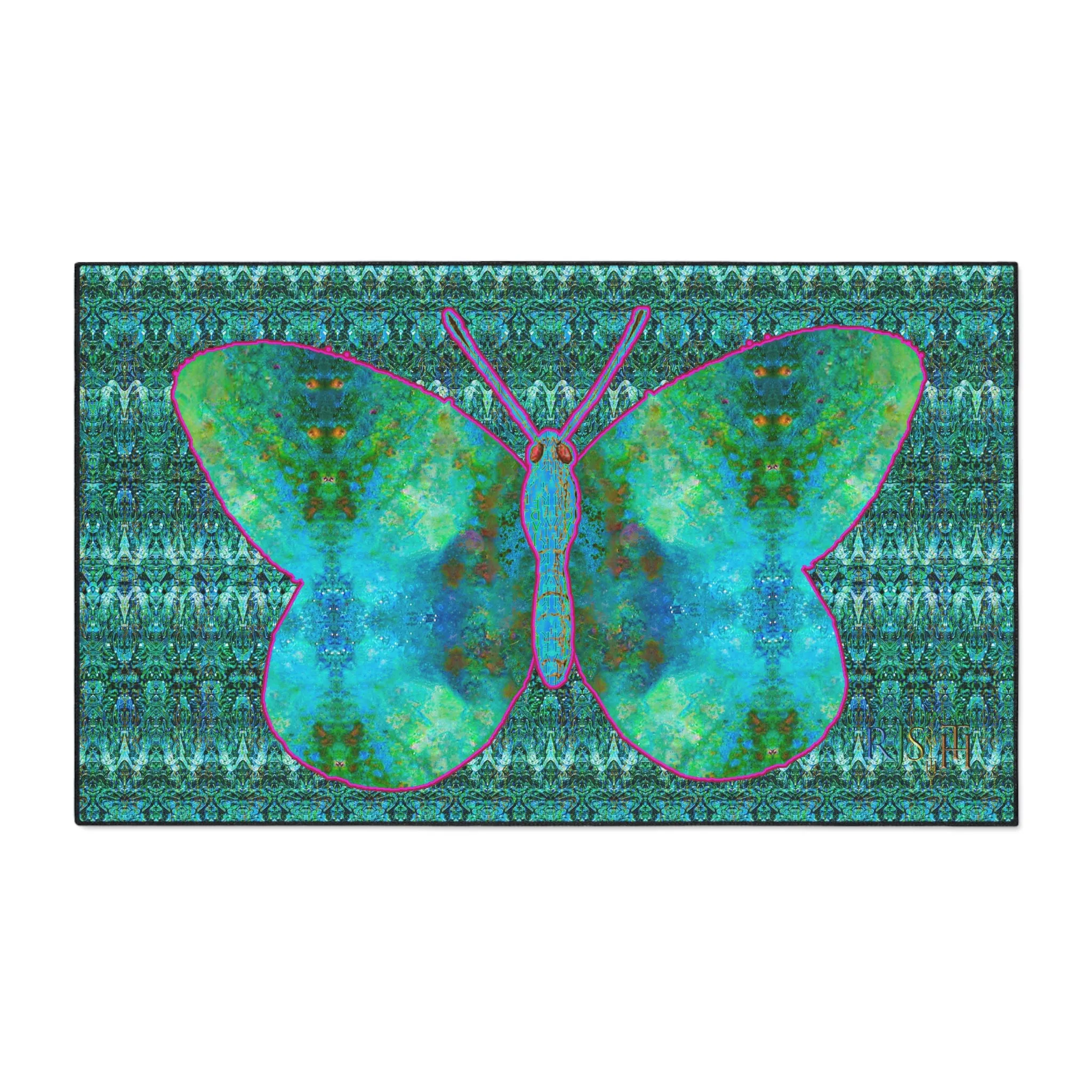 Heavy Duty Floor Mat (Butterfly Glade Denizen & Samhain Dream Thaw 12 & Blue Logo@Alchemic) RJSTH@Fabric#11_14 of 16 RJSTHw2025 RJS