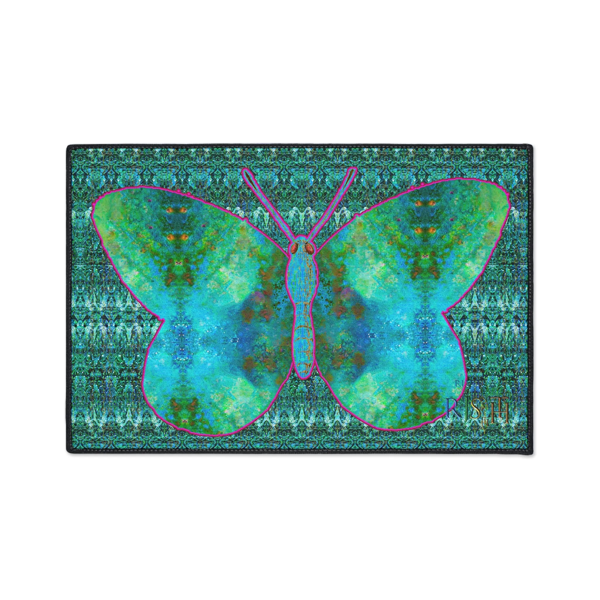 Heavy Duty Floor Mat (Butterfly Glade Denizen & Samhain Dream Thaw 12 & Blue Logo@Alchemic) RJSTH@Fabric#11_14 of 16 RJSTHw2025 RJS