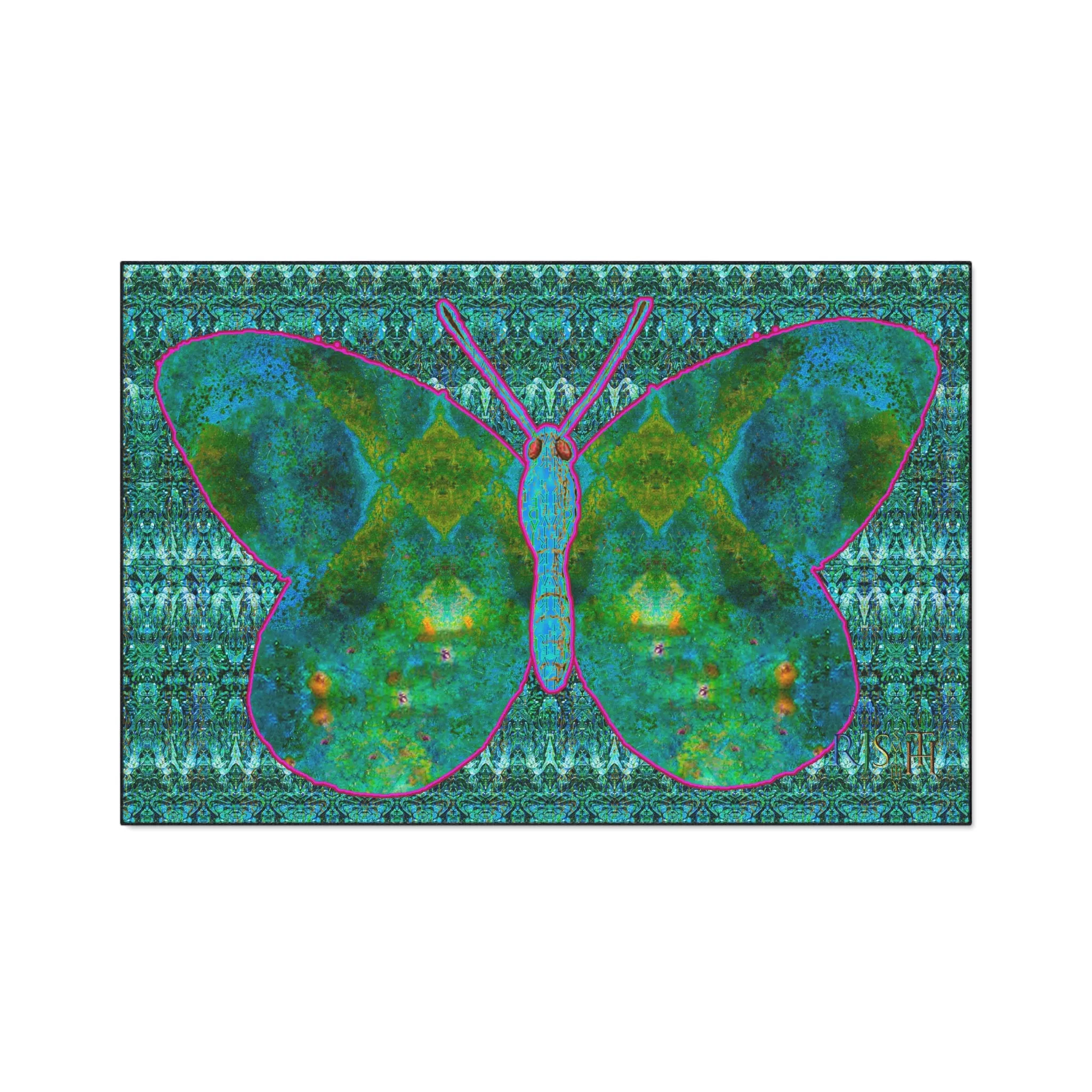 Heavy Duty Floor Mat (Butterfly Glade Denizen & Samhain Dream Thaw 12 & Blue Logo@Alchemic) RJSTH@Fabric#11_16 of 16 RJSTHw2025 RJS