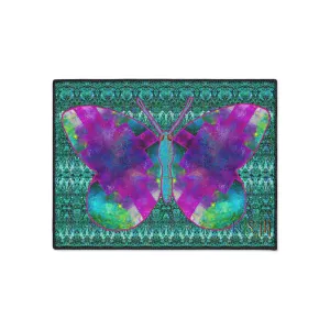 Heavy Duty Floor Mat (Butterfly Glade Denizen & Samhain Dream Thaw 12 & Blue Logo@Alchemic) RJSTH@Fabric#11_3 of 16 RJSTHw2025 RJS