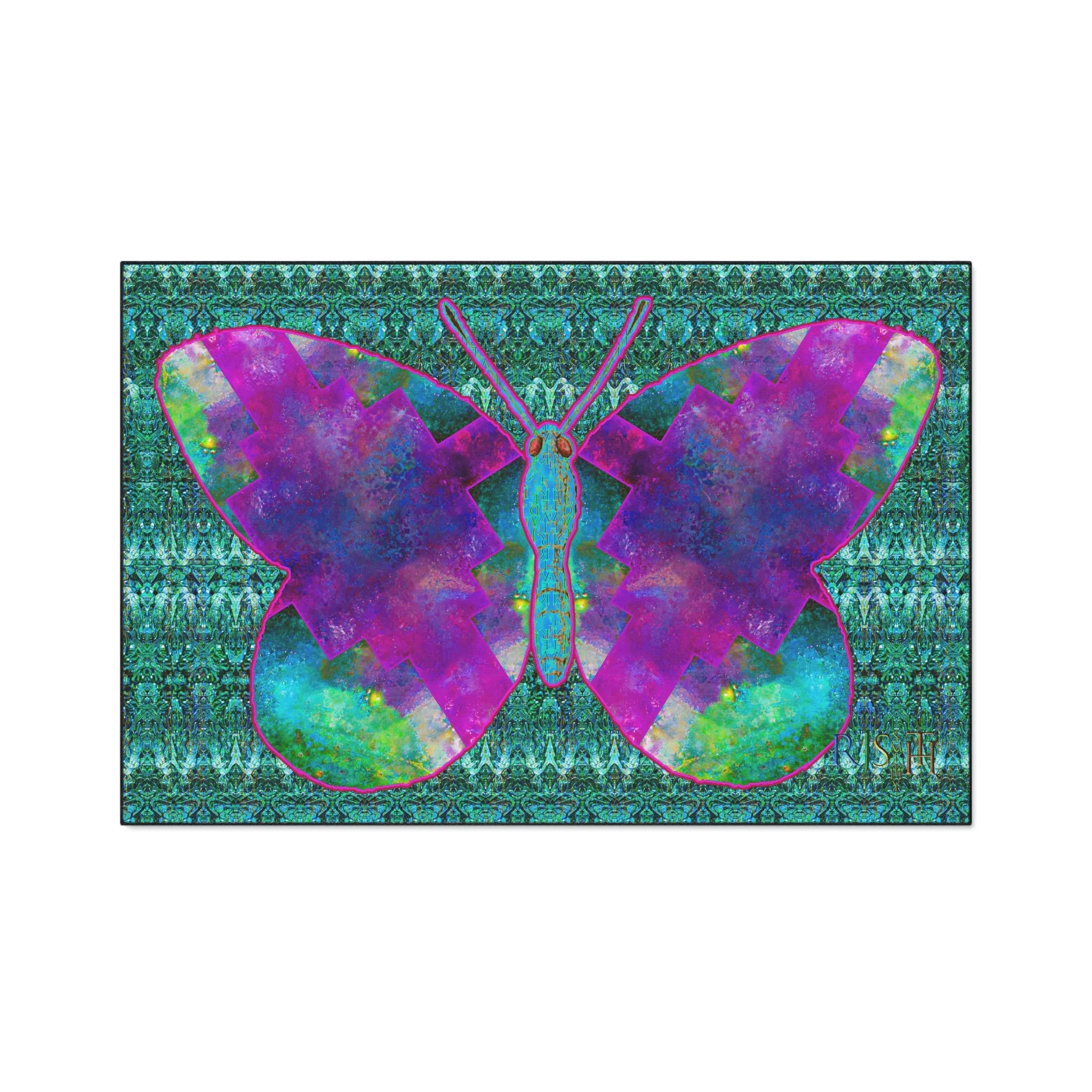 Heavy Duty Floor Mat (Butterfly Glade Denizen & Samhain Dream Thaw 12 & Blue Logo@Alchemic) RJSTH@Fabric#11_3 of 16 RJSTHw2025 RJS