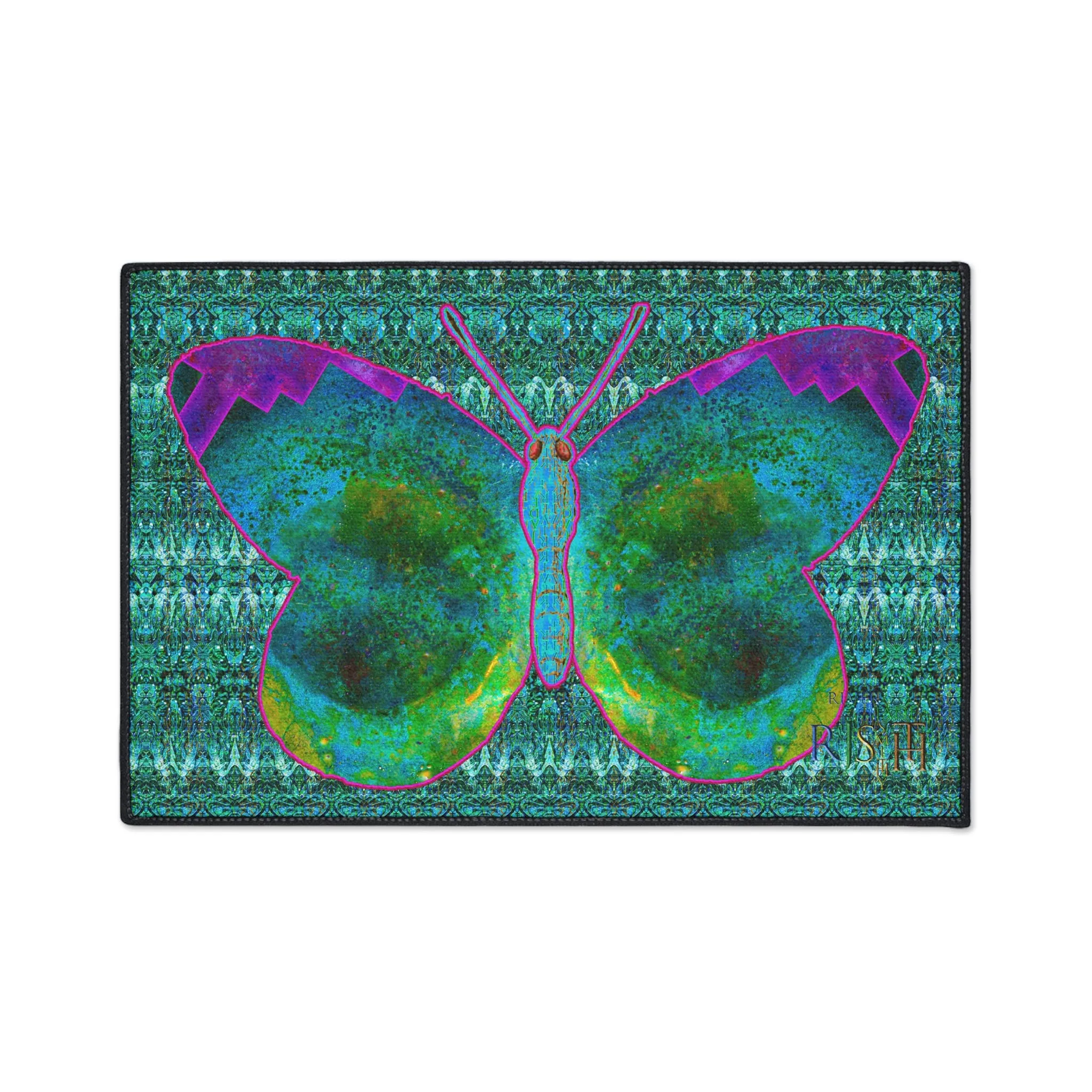 Heavy Duty Floor Mat (Butterfly Glade Denizen & Samhain Dream Thaw 12 & Blue Logo@Alchemic) RJSTH@Fabric#11_4 of 16 RJSTHw2025 RJS