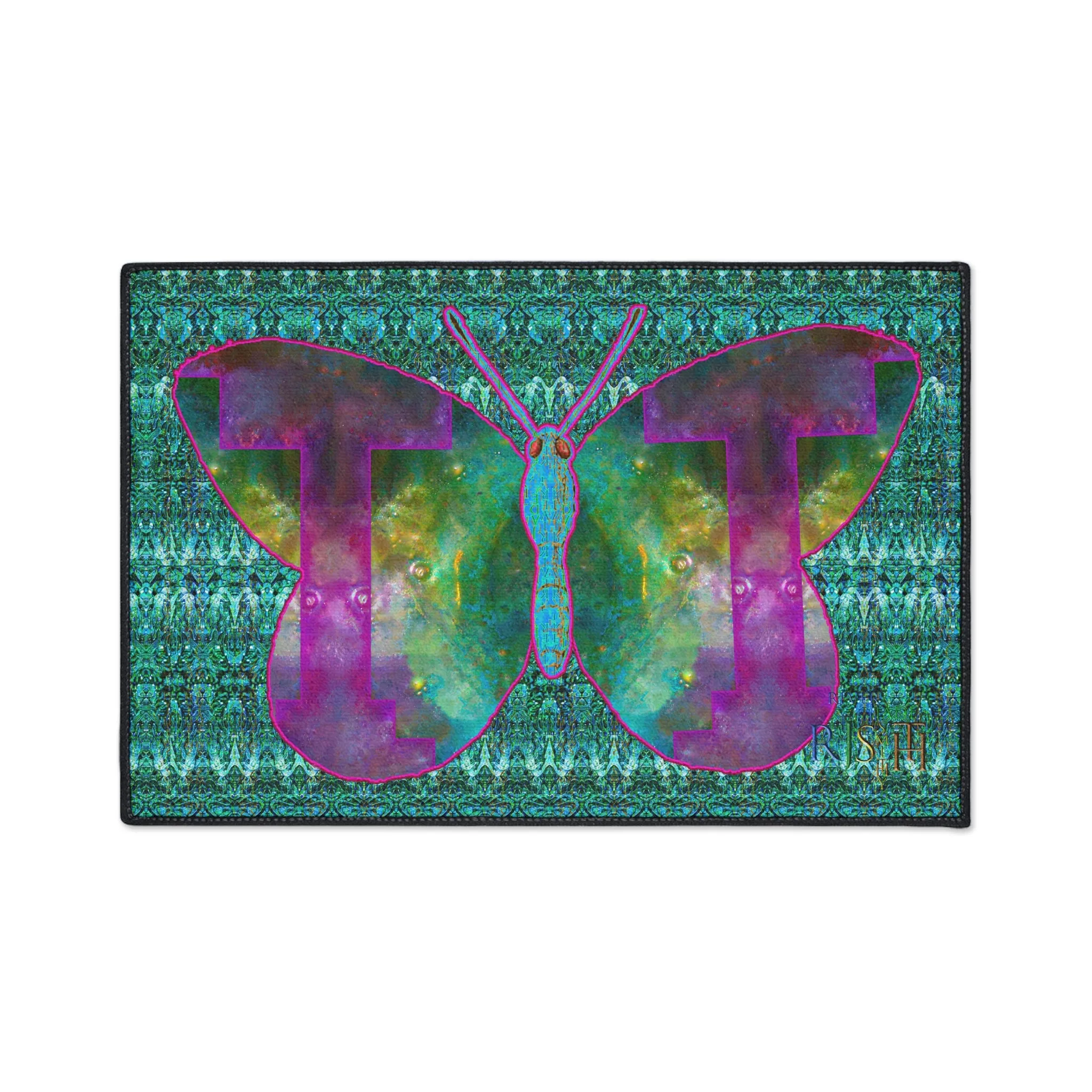 Heavy Duty Floor Mat (Butterfly Glade Denizen & Samhain Dream Thaw 12 & Blue Logo@Alchemic) RJSTH@Fabric#11_5 of 16 RJSTHw2025 RJS