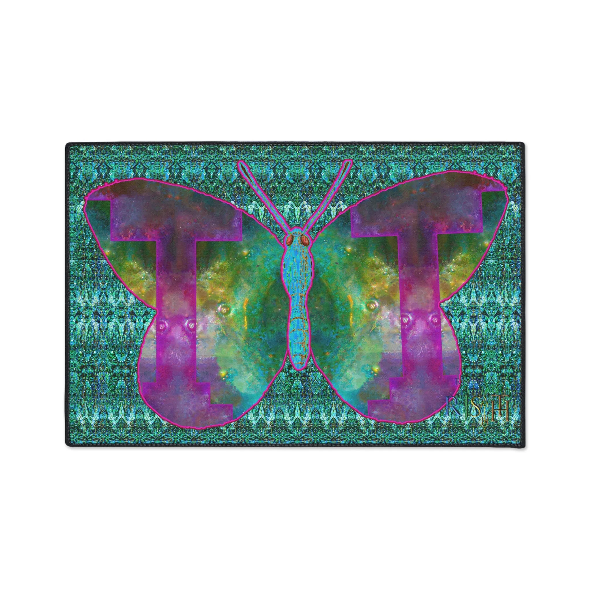 Heavy Duty Floor Mat (Butterfly Glade Denizen & Samhain Dream Thaw 12 & Blue Logo@Alchemic) RJSTH@Fabric#11_5 of 16 RJSTHw2025 RJS